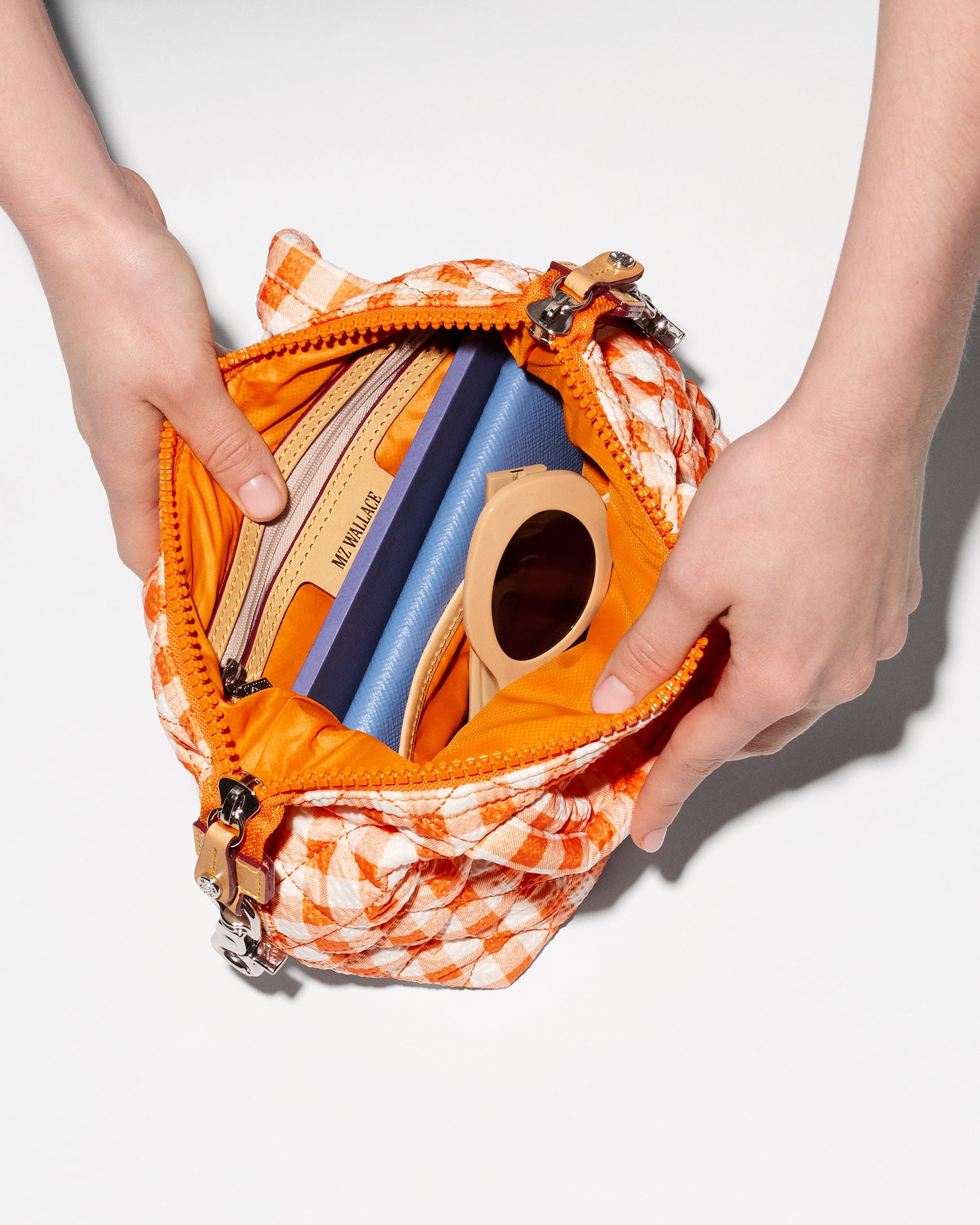 Sunset Orange Gingham Micro Sutton - Image 6