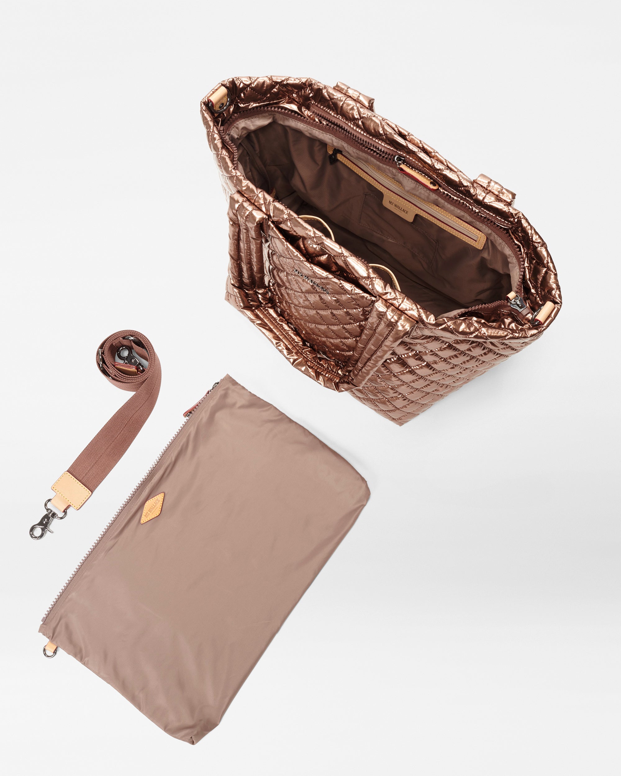 Copper Metallic Lacquer Medium Metro Tote Deluxe - Image 5