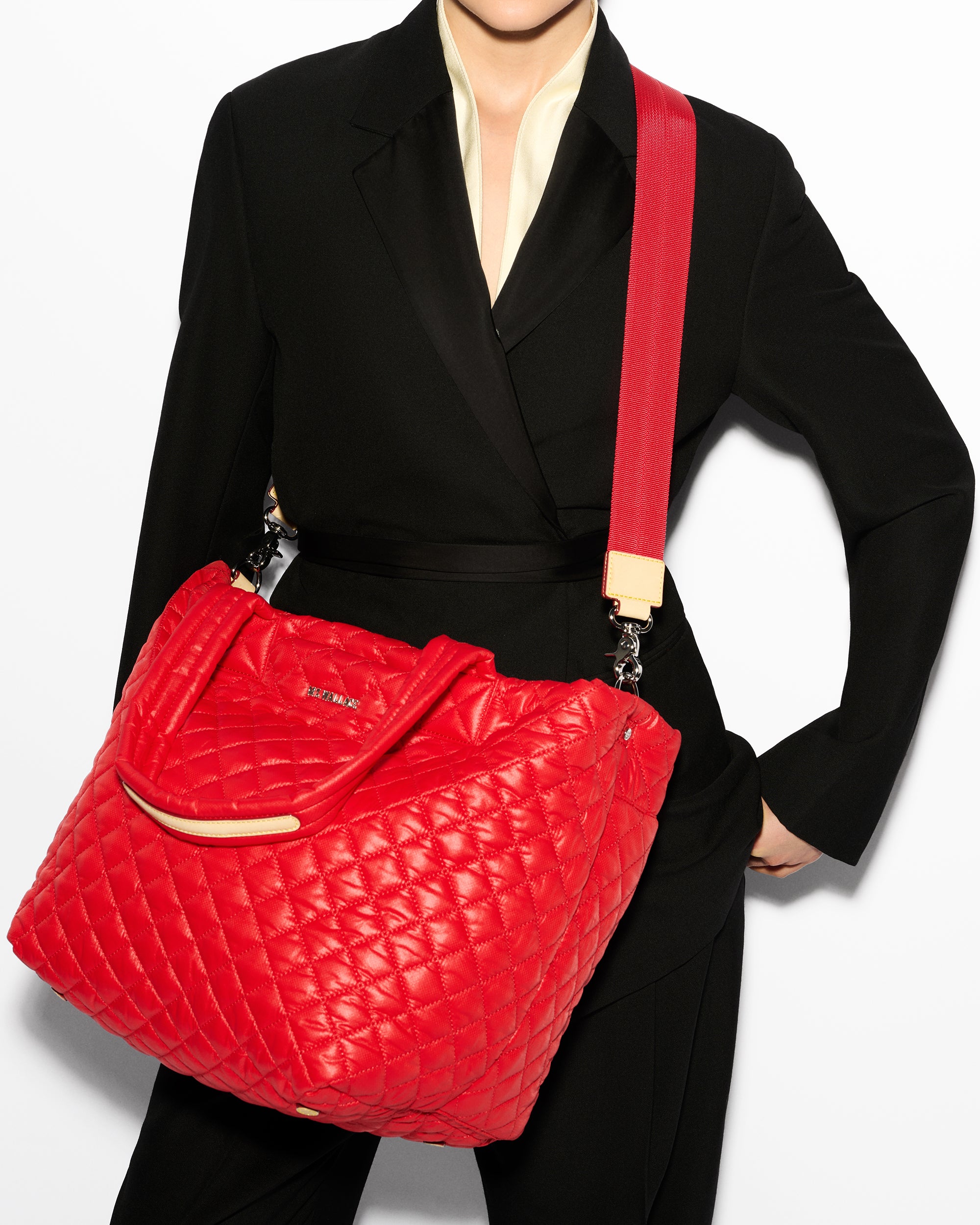 Bright Cherry Medium Metro Tote Deluxe - Image 5