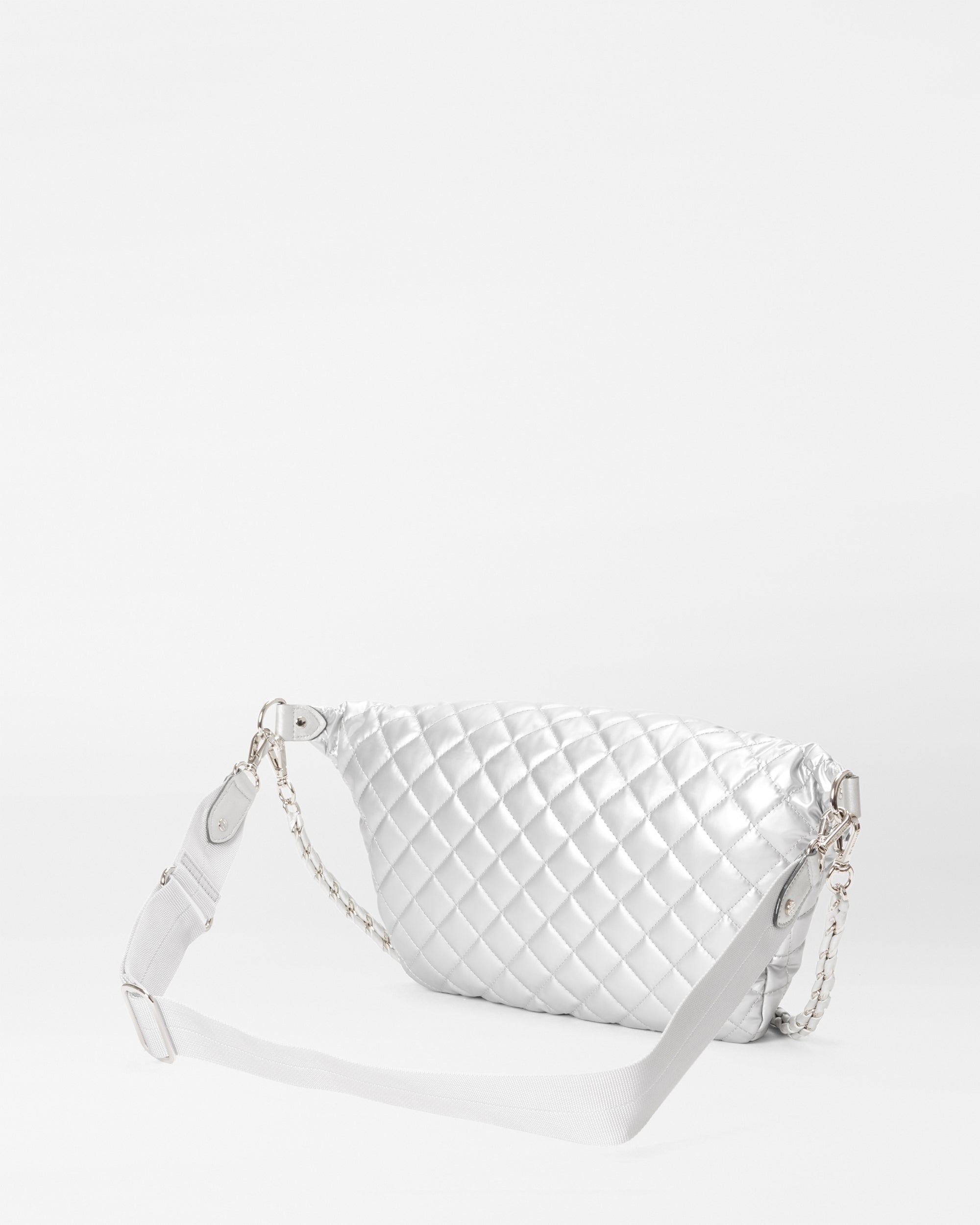 Matte Silver Crosby Crossbody Sling Bag - Image 3