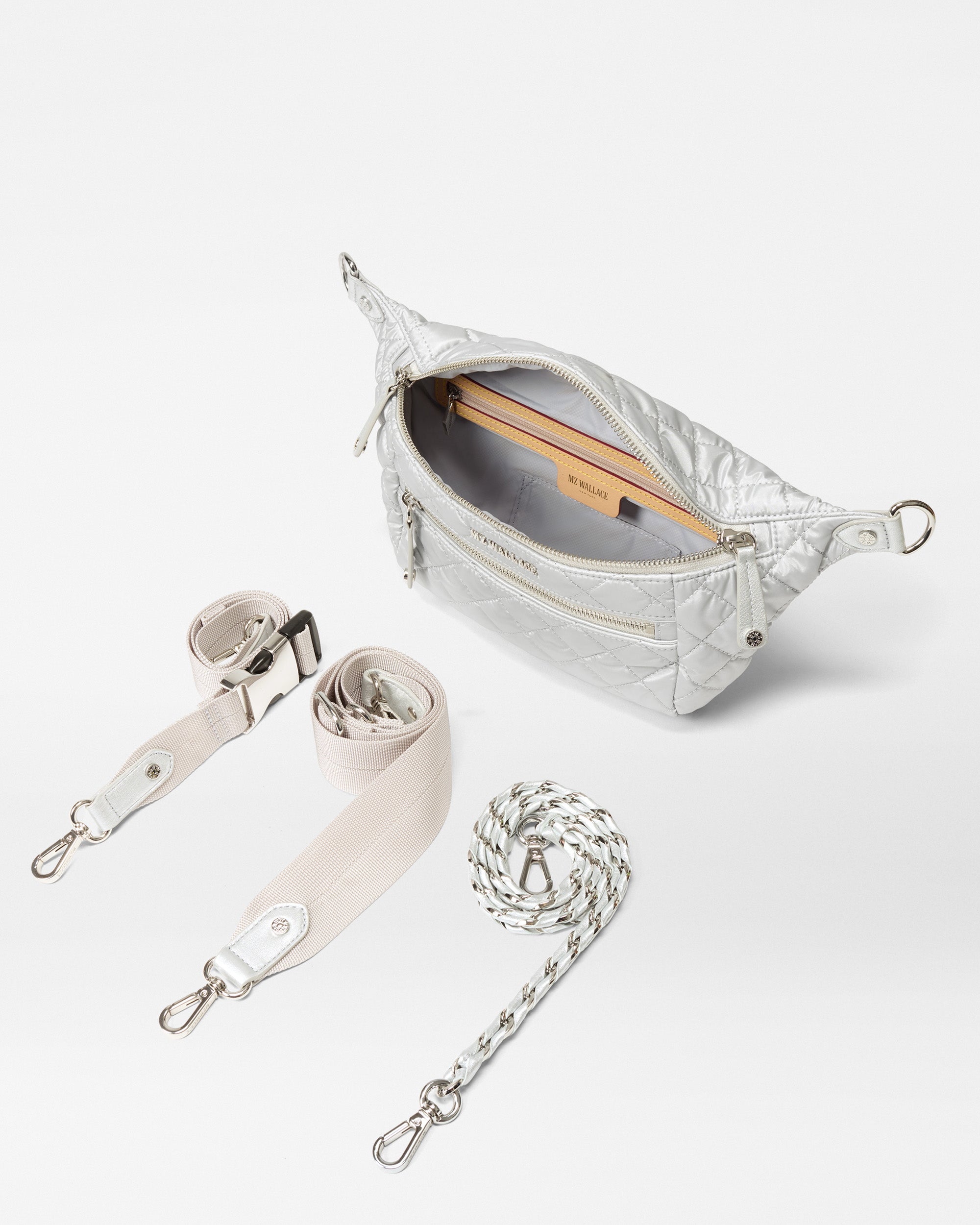 Oyster Metallic Small Crosby Crossbody Sling - Image 4