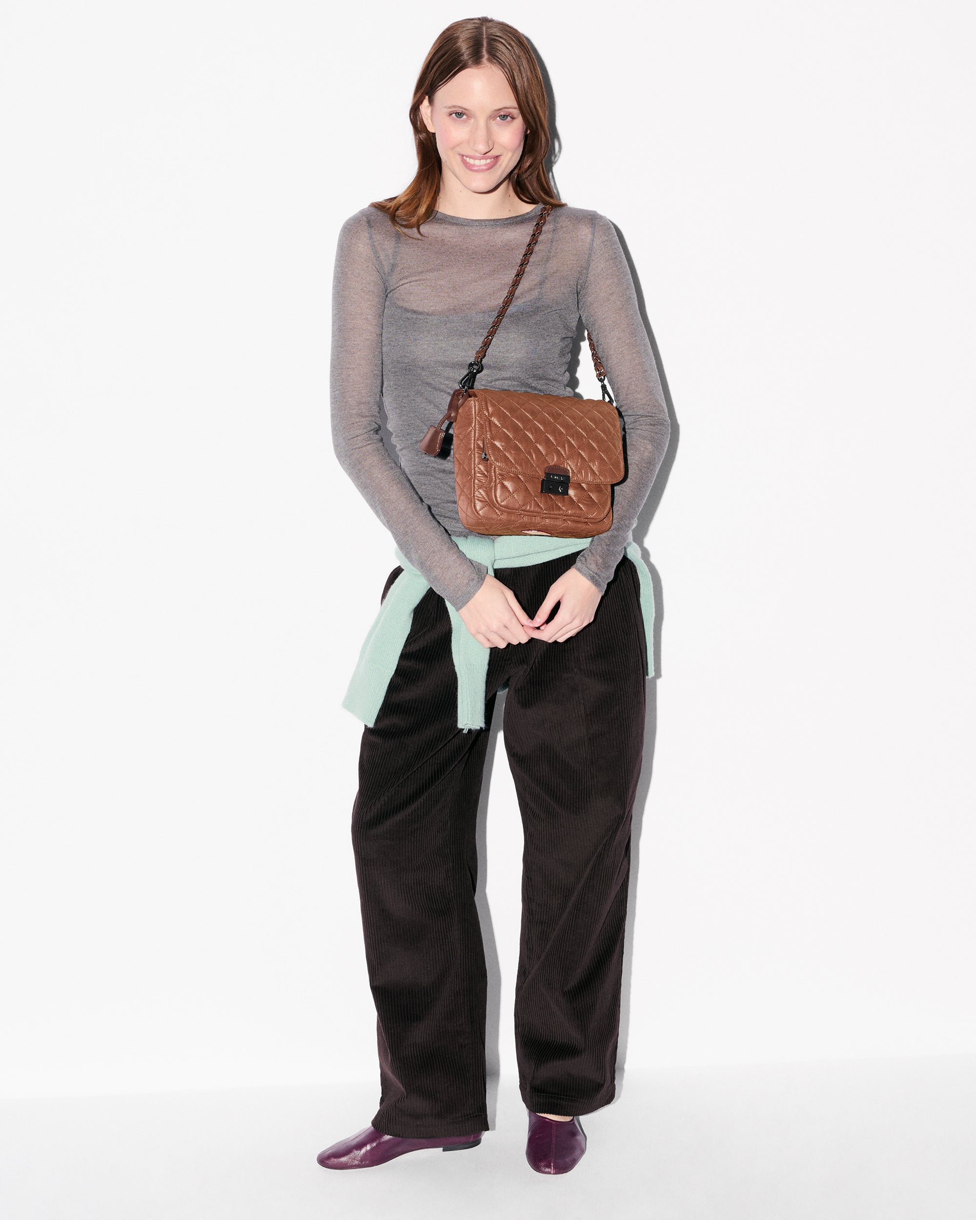 Terracotta Medium Crosby Lock Crossbody - Image 7