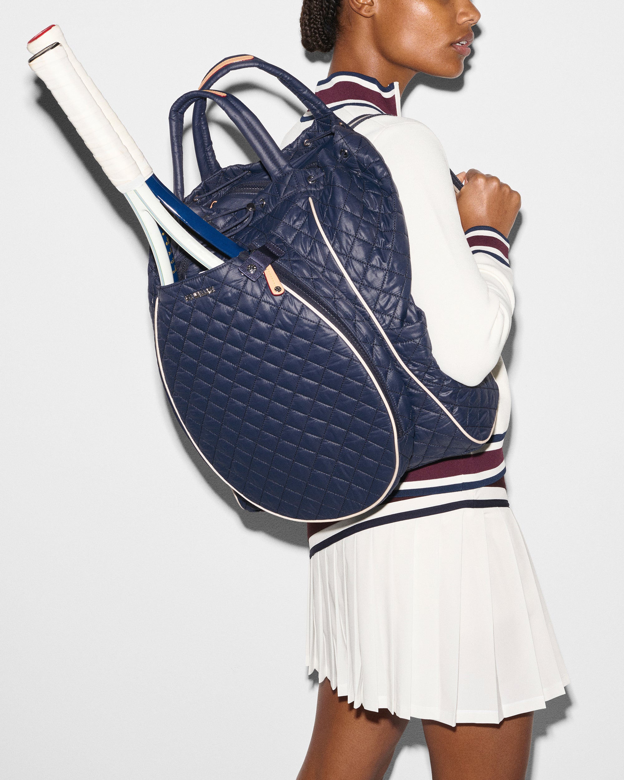 Navy/Ecru Doubles Tennis Convertible Backpack - Image 3