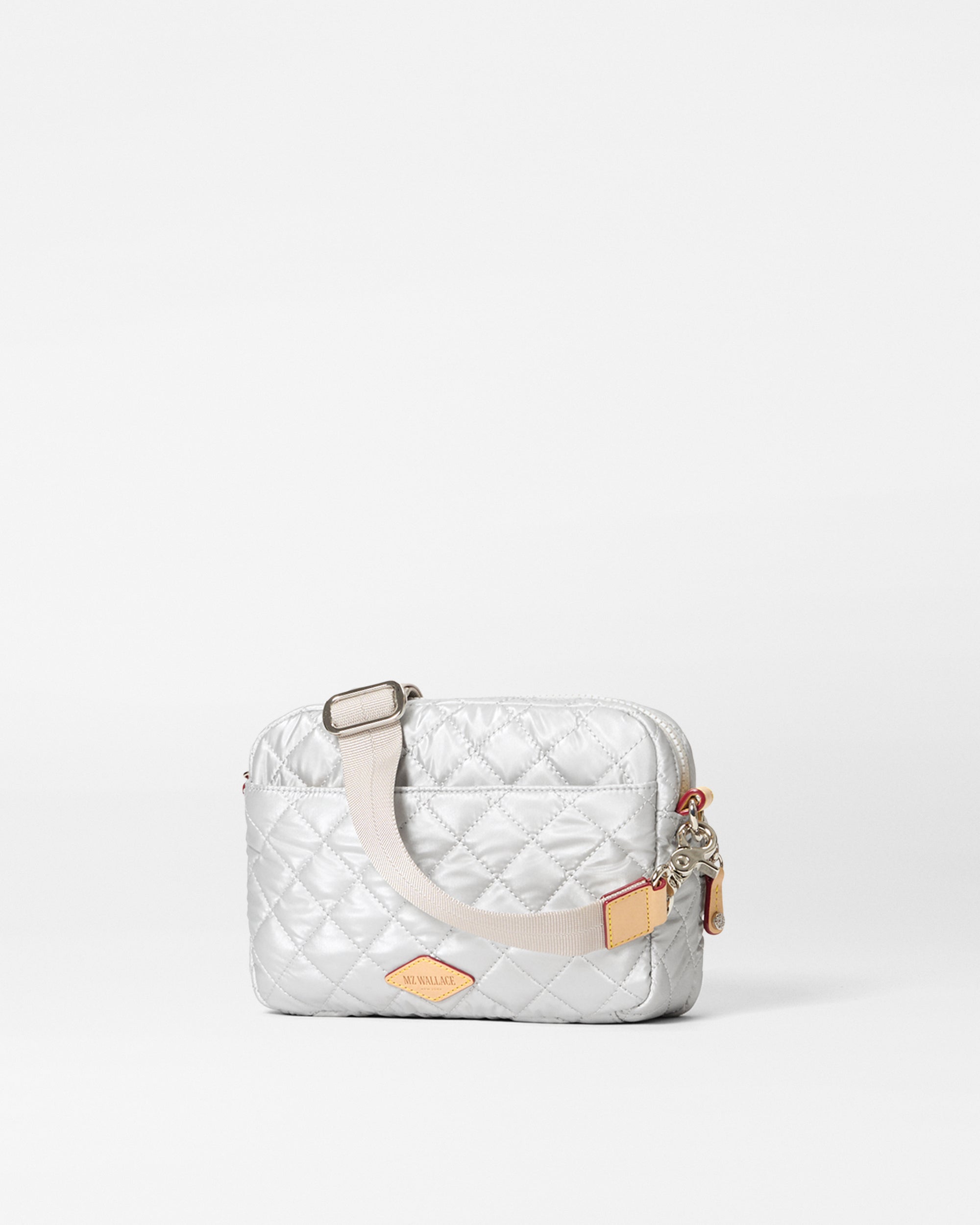 Oyster Metallic Small Metro Camera Crossbody Bag - Image 3