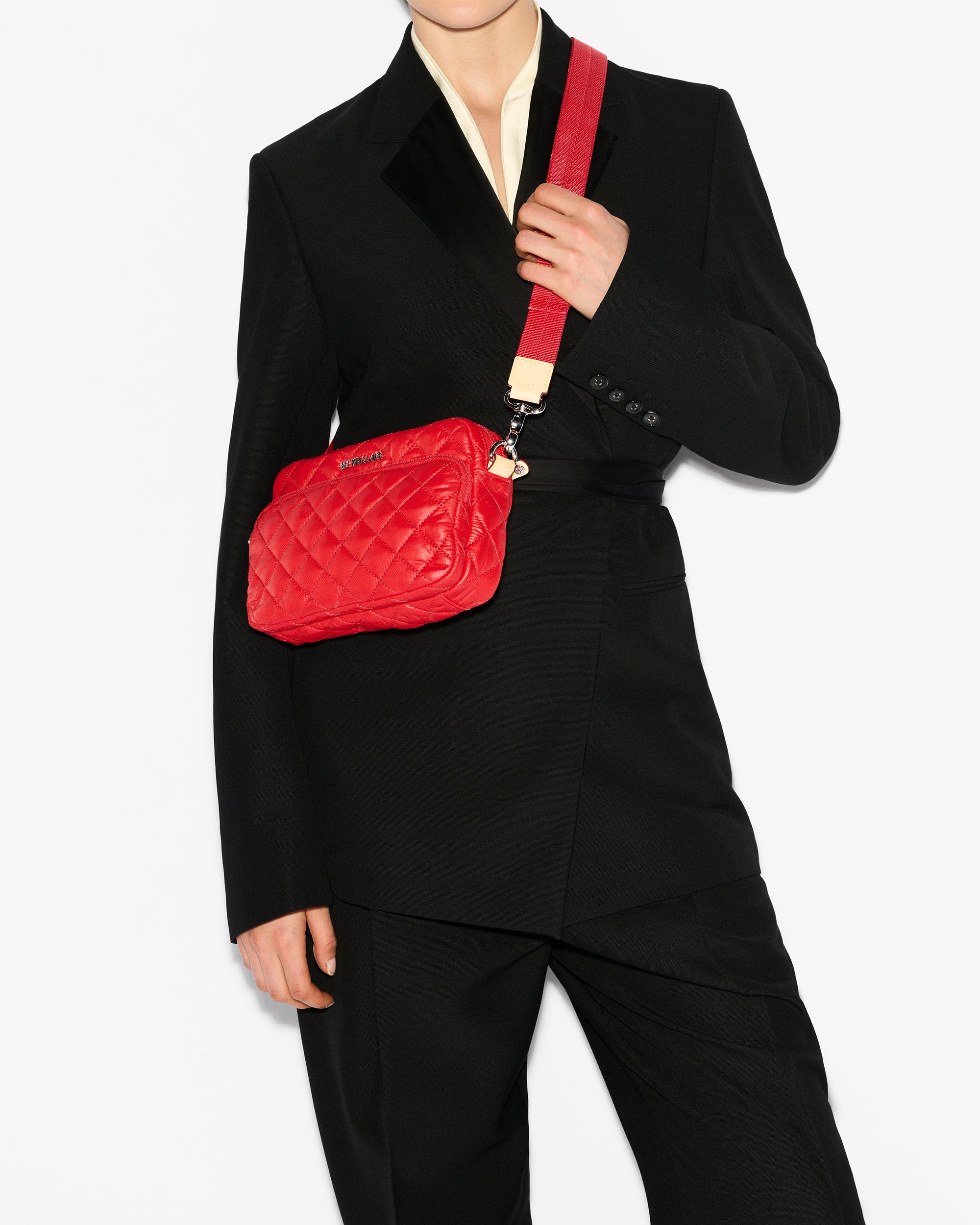 Bright Cherry Small Metro Camera Crossbody Bag - Image 2