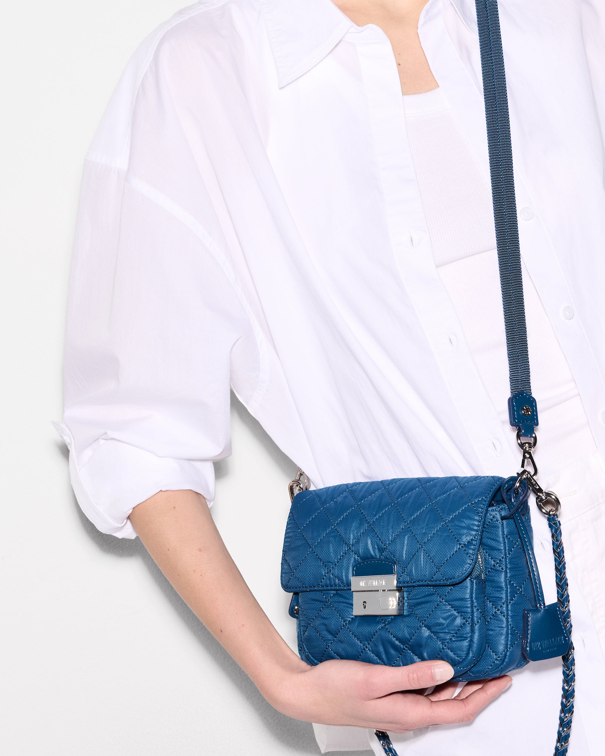 French Blue Small Crosby Lock Crossbody - Image 4