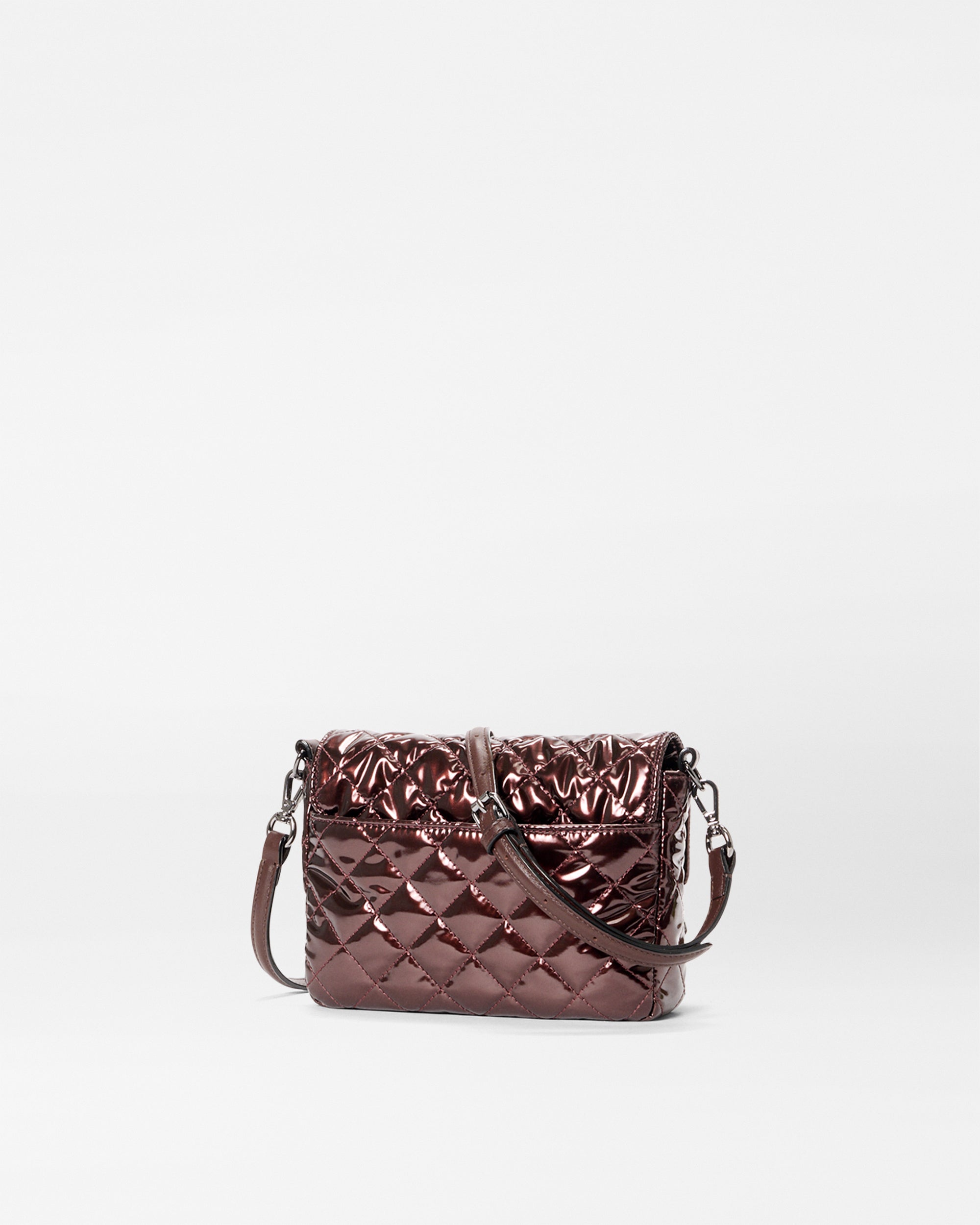 Bordeaux Lacquer Small Crosby Lock Crossbody - Image 3