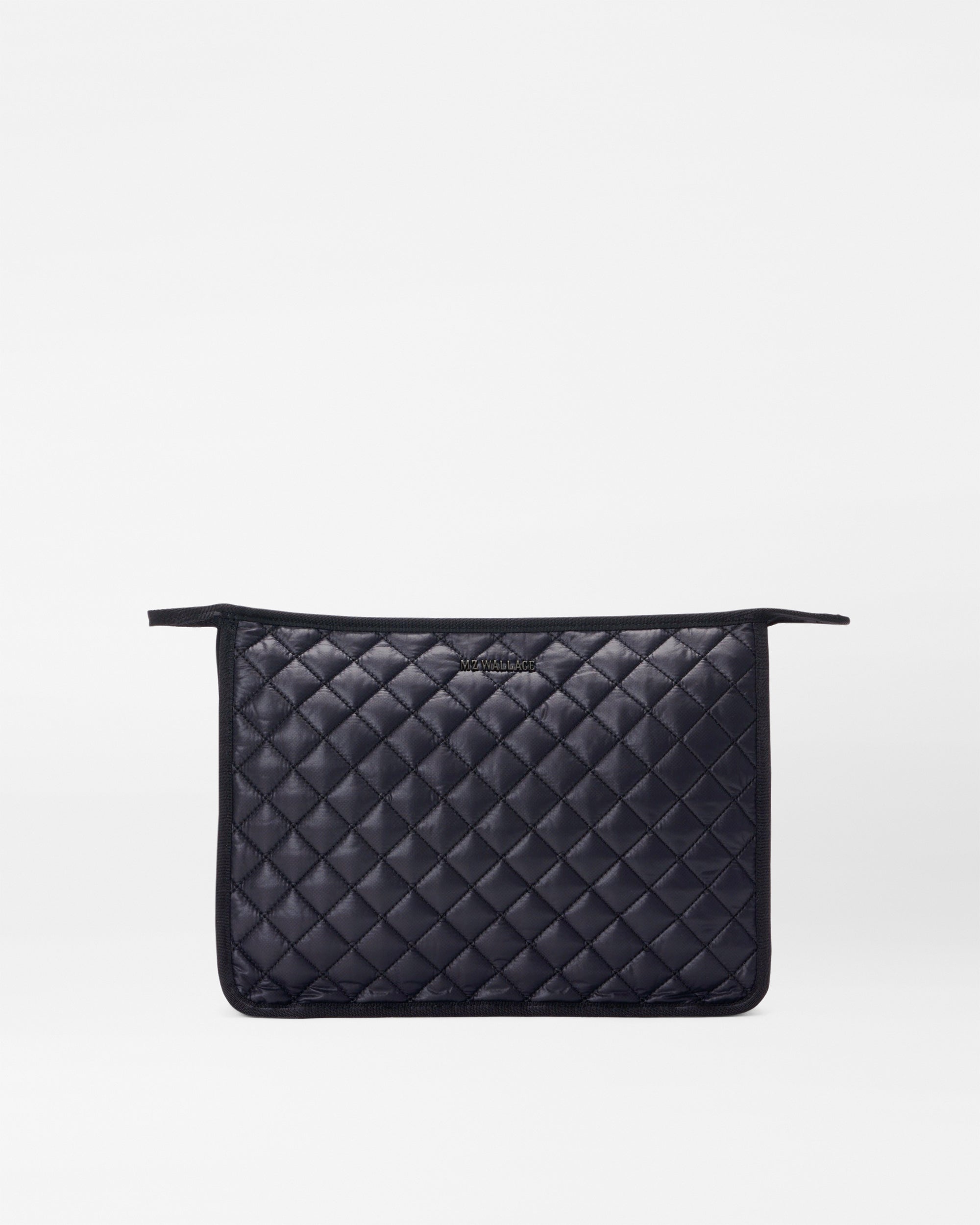 Black Personalized Large Metro Zip Pouch