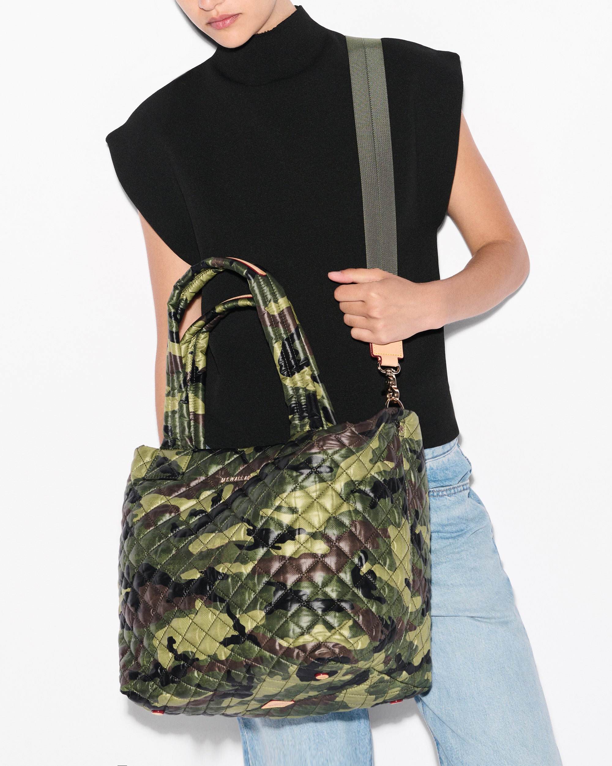 Green Camo Simple Metro Tote - Image 5
