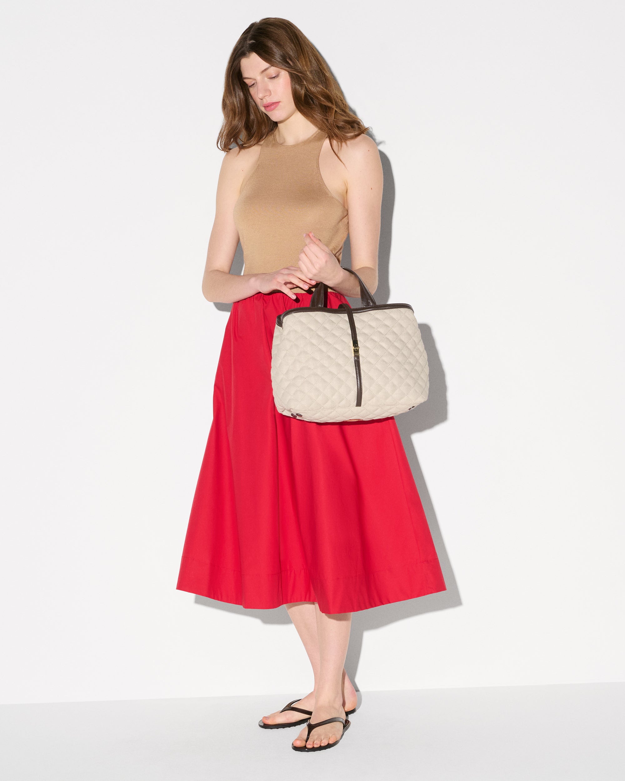 Sandy Linen Medium Astor Top Handle - Image 2