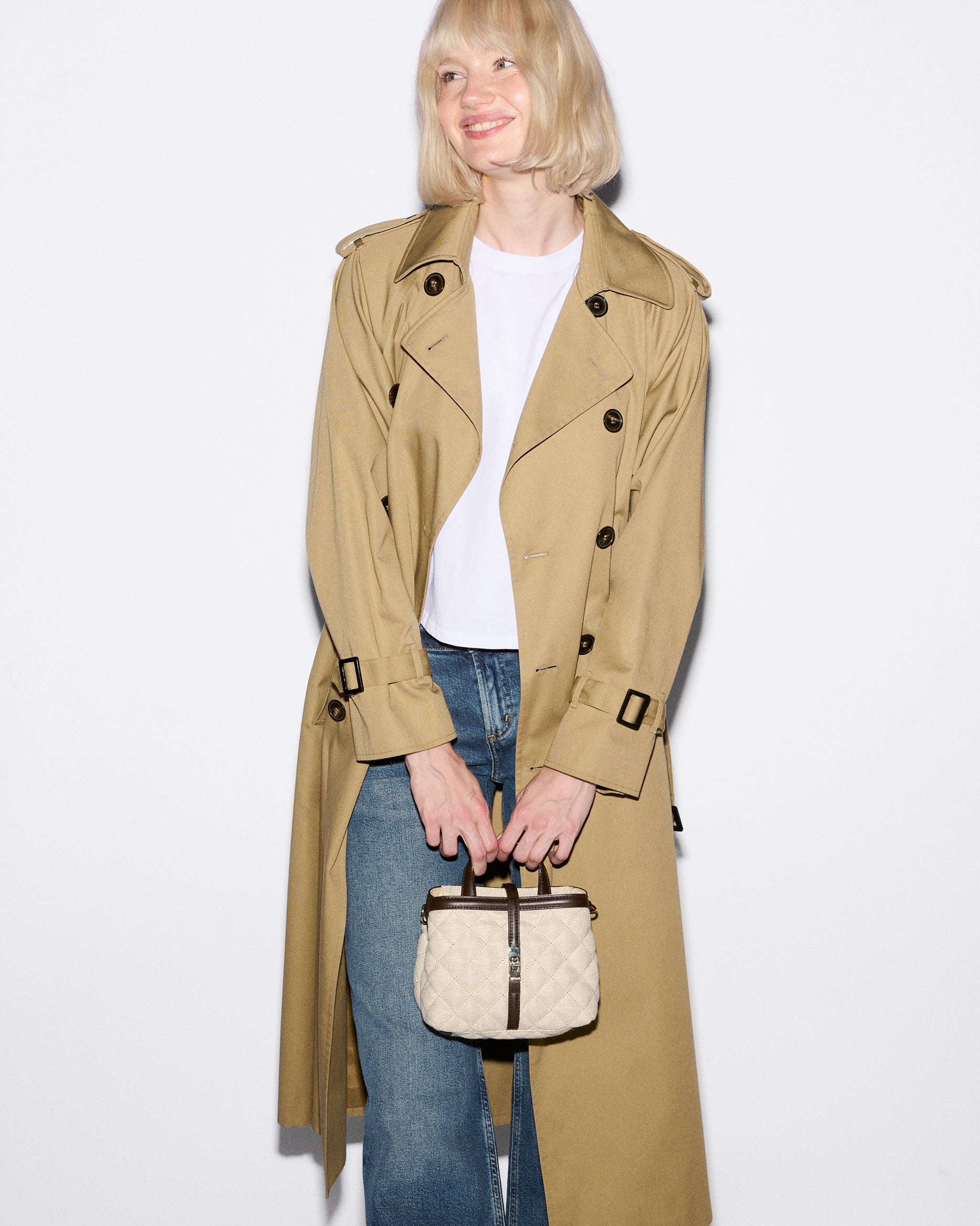 Sandy Linen Mini Astor Top Handle - Image 2
