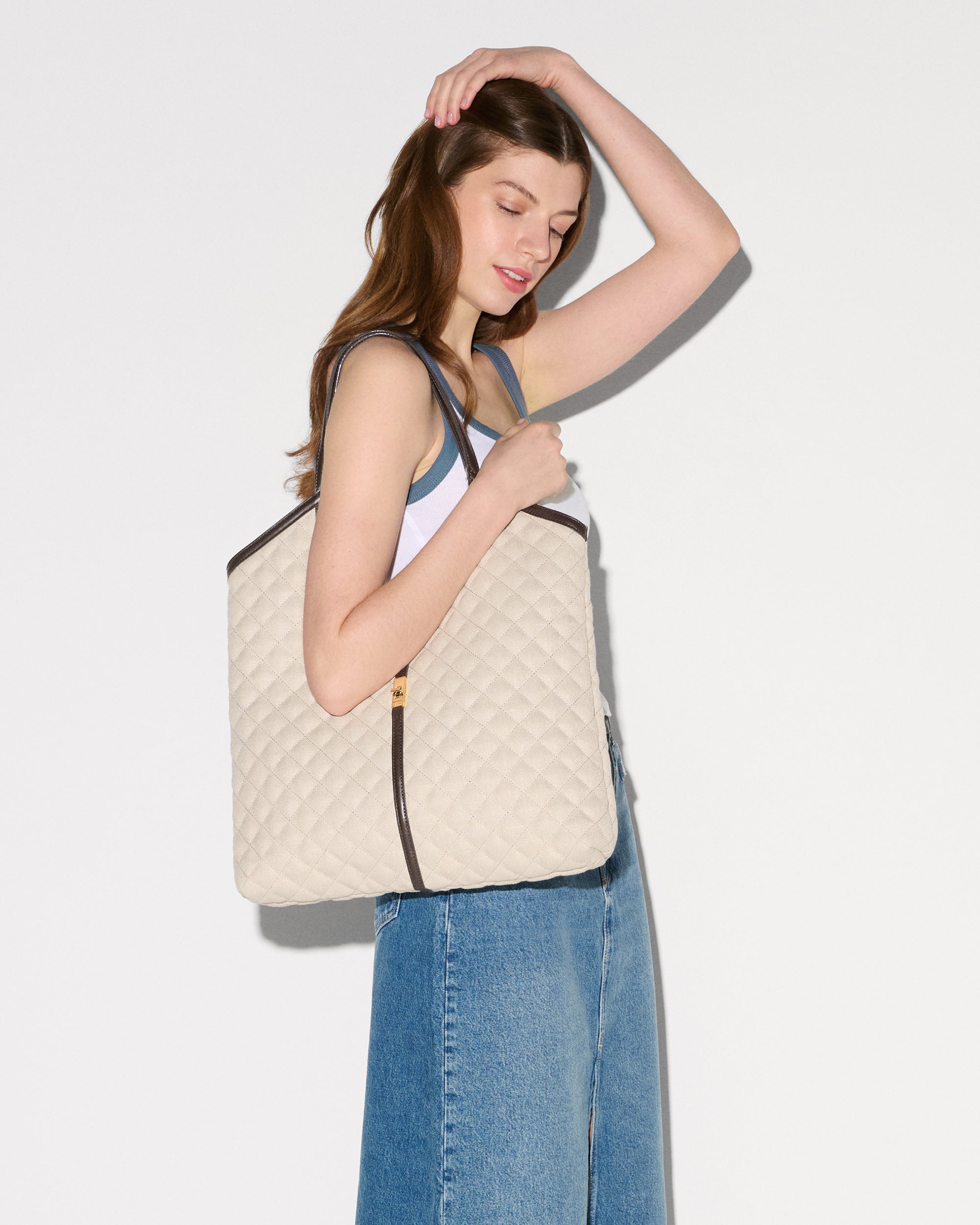 Sandy Linen Large Astor Tote - Image 5