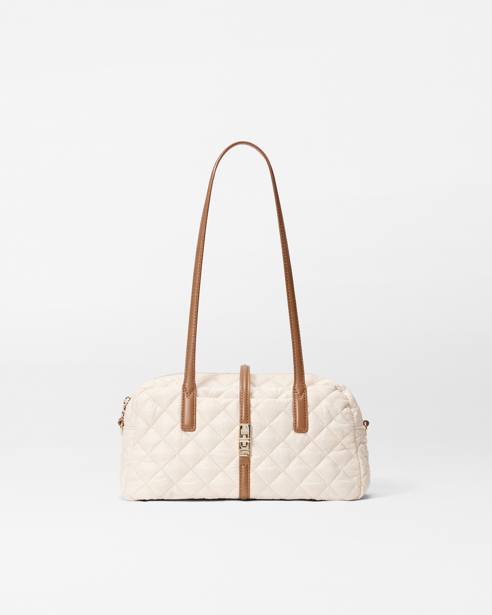 Sandshell with Brown Small Astor Satchel Shoulder