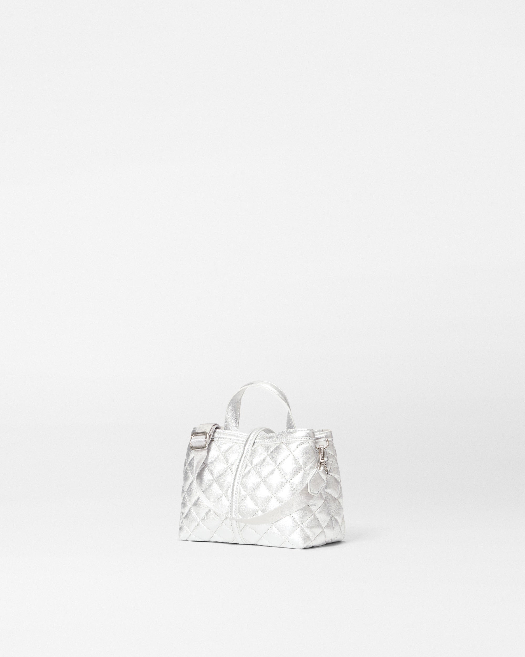 Silver Leather Mini Astor Top Handle - Image 3