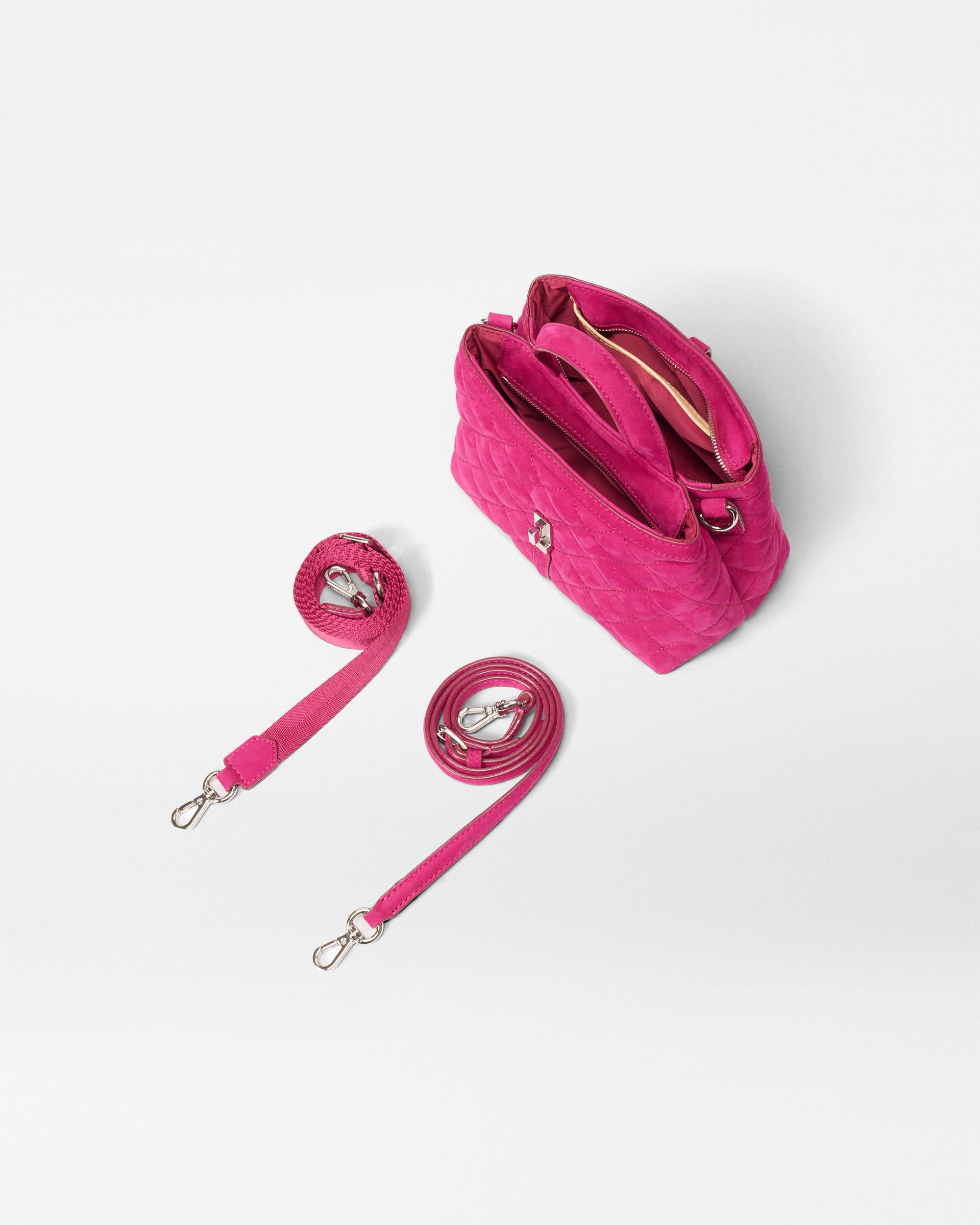 Raspberry Nubuck Mini Astor Top Handle - Image 3
