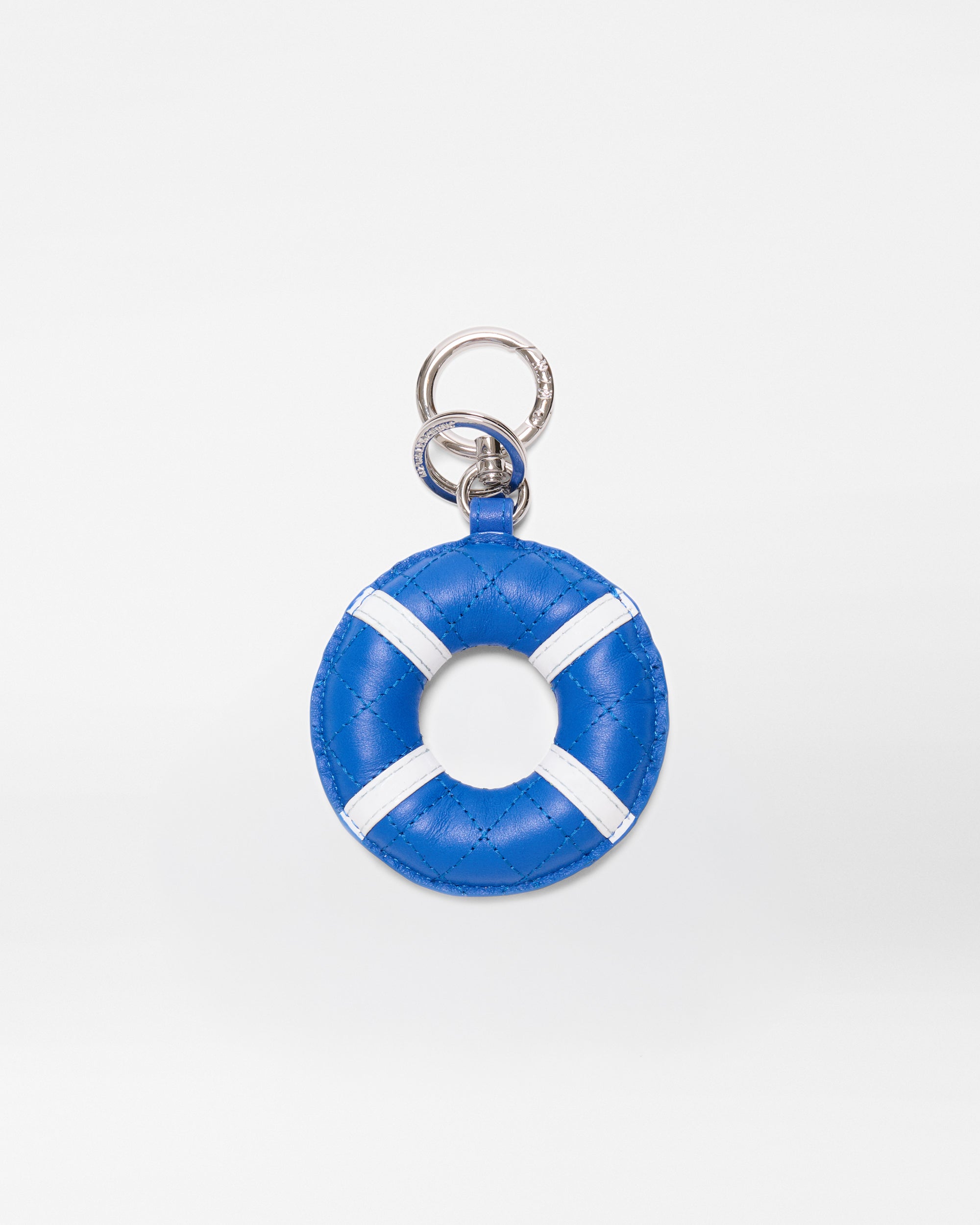 Blue Multi Leather Buoy Charm