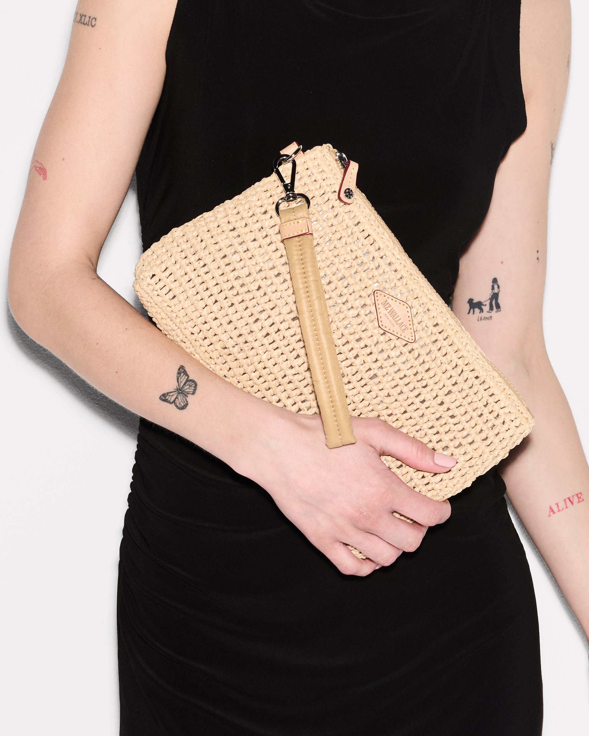 Crochet/Camel Crochet Clutch Wristlet - Image 2