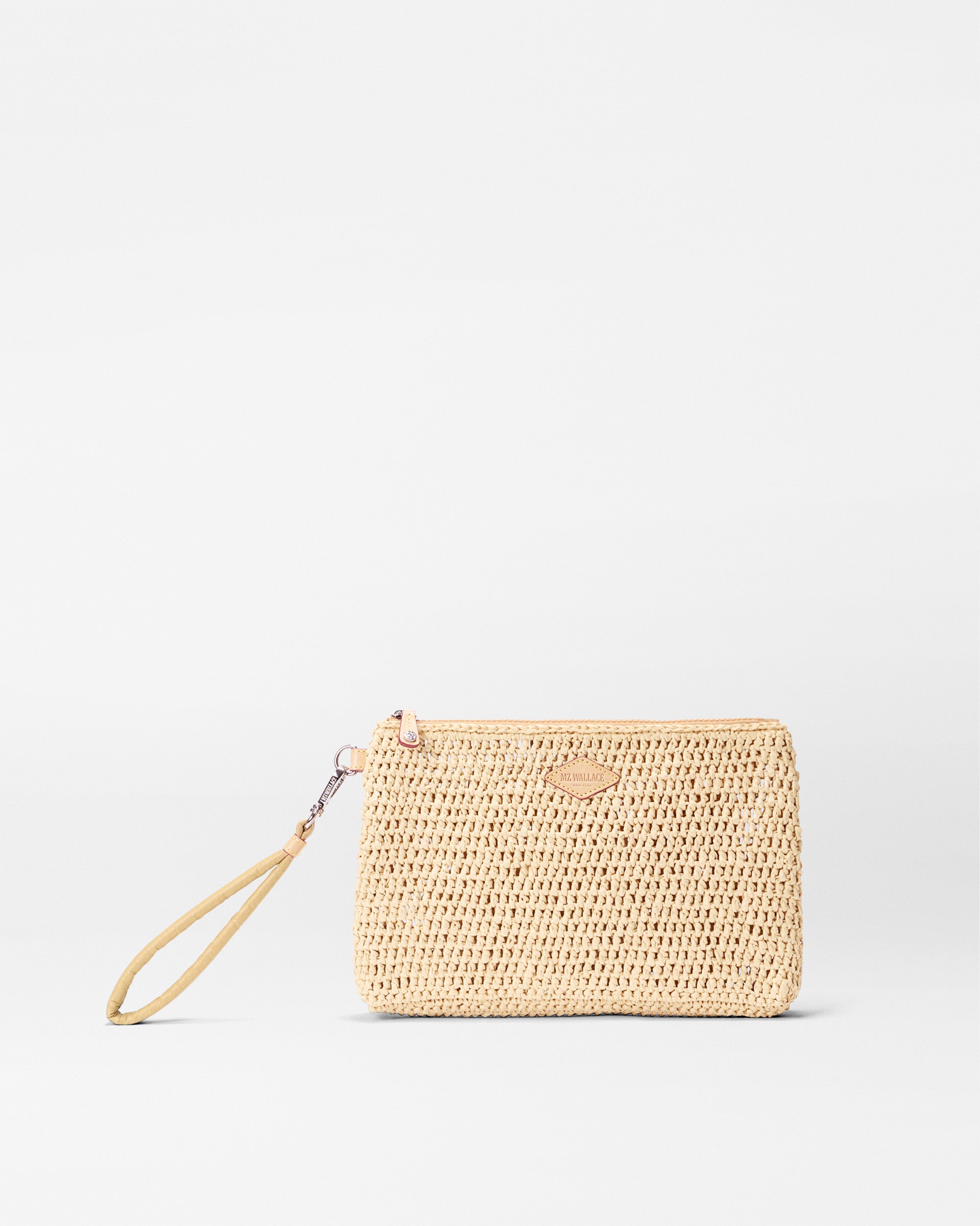 Crochet/Camel Crochet Clutch Wristlet