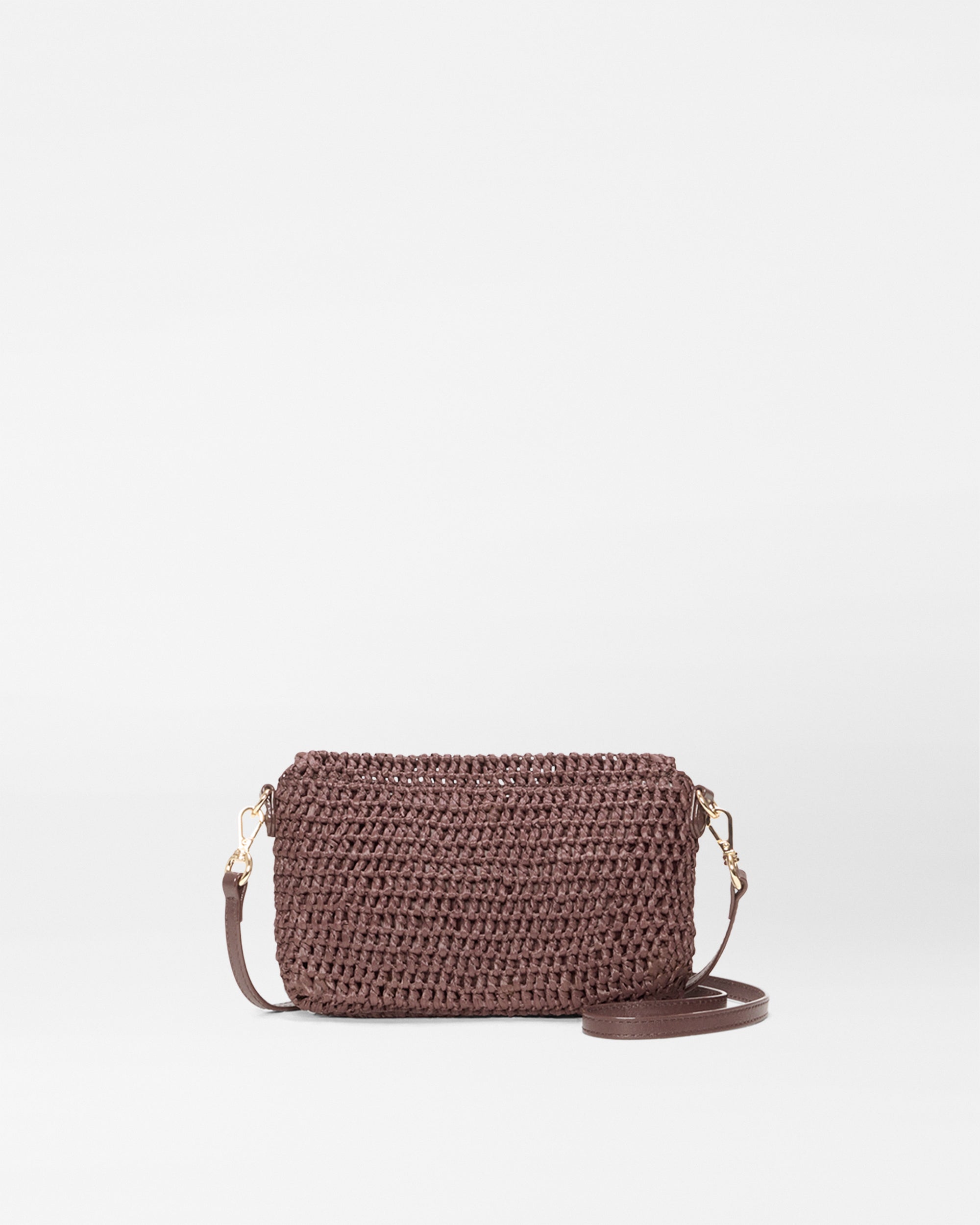 Brown Crochet Crochet Convertible Crossbody - Image 3