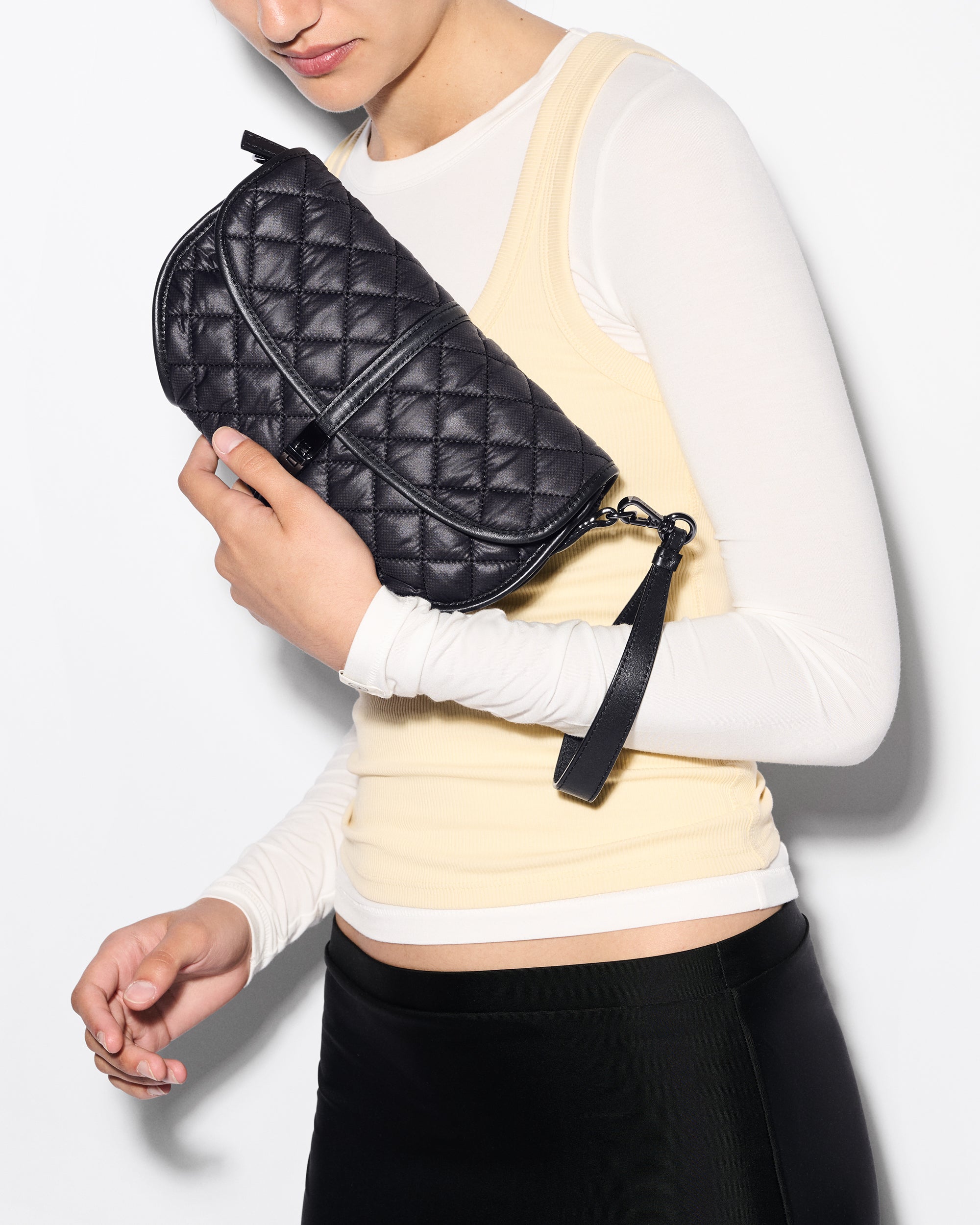 Black Small Astor Convertible Clutch - Image 2