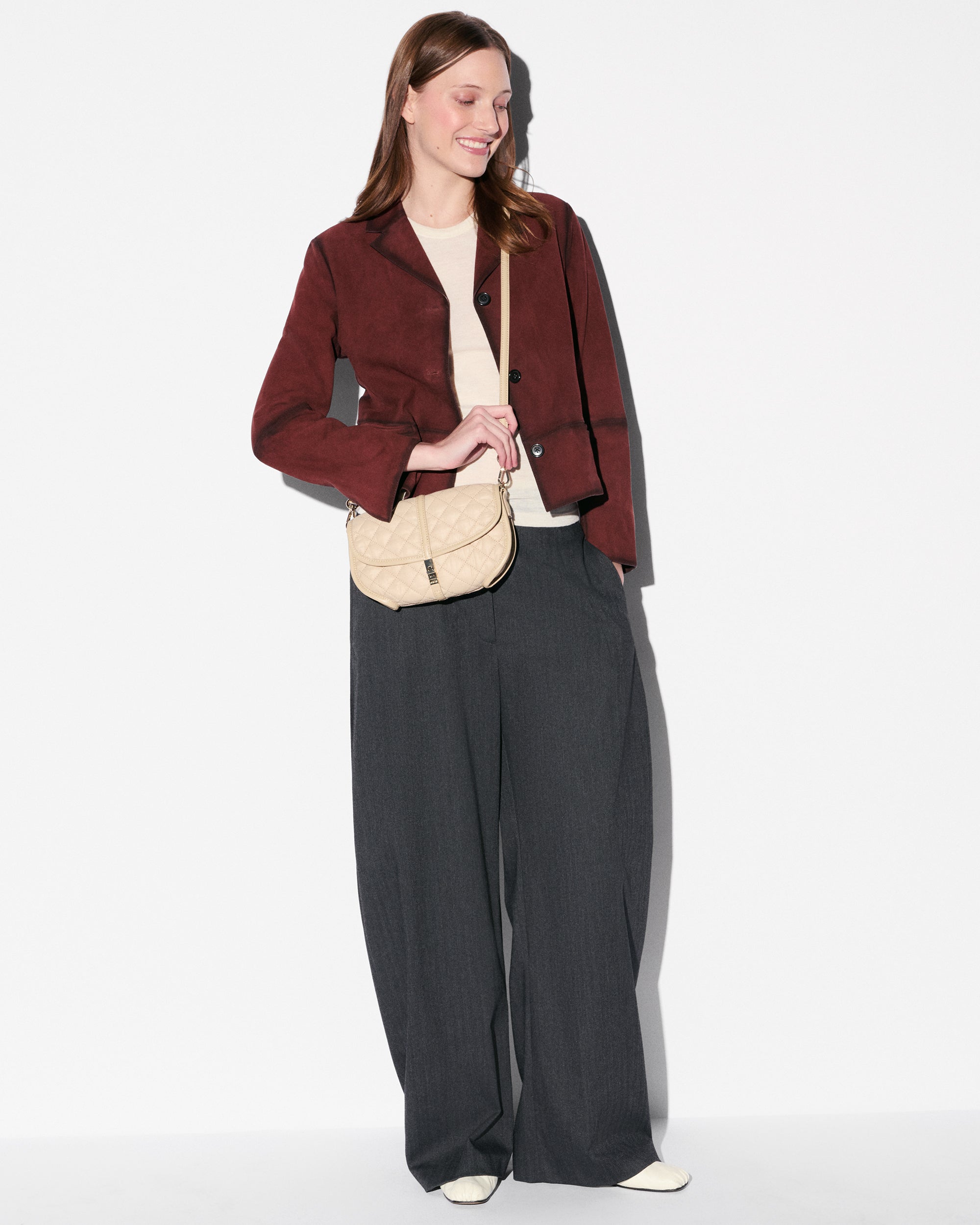 Sand Small Astor Convertible Clutch - Image 5