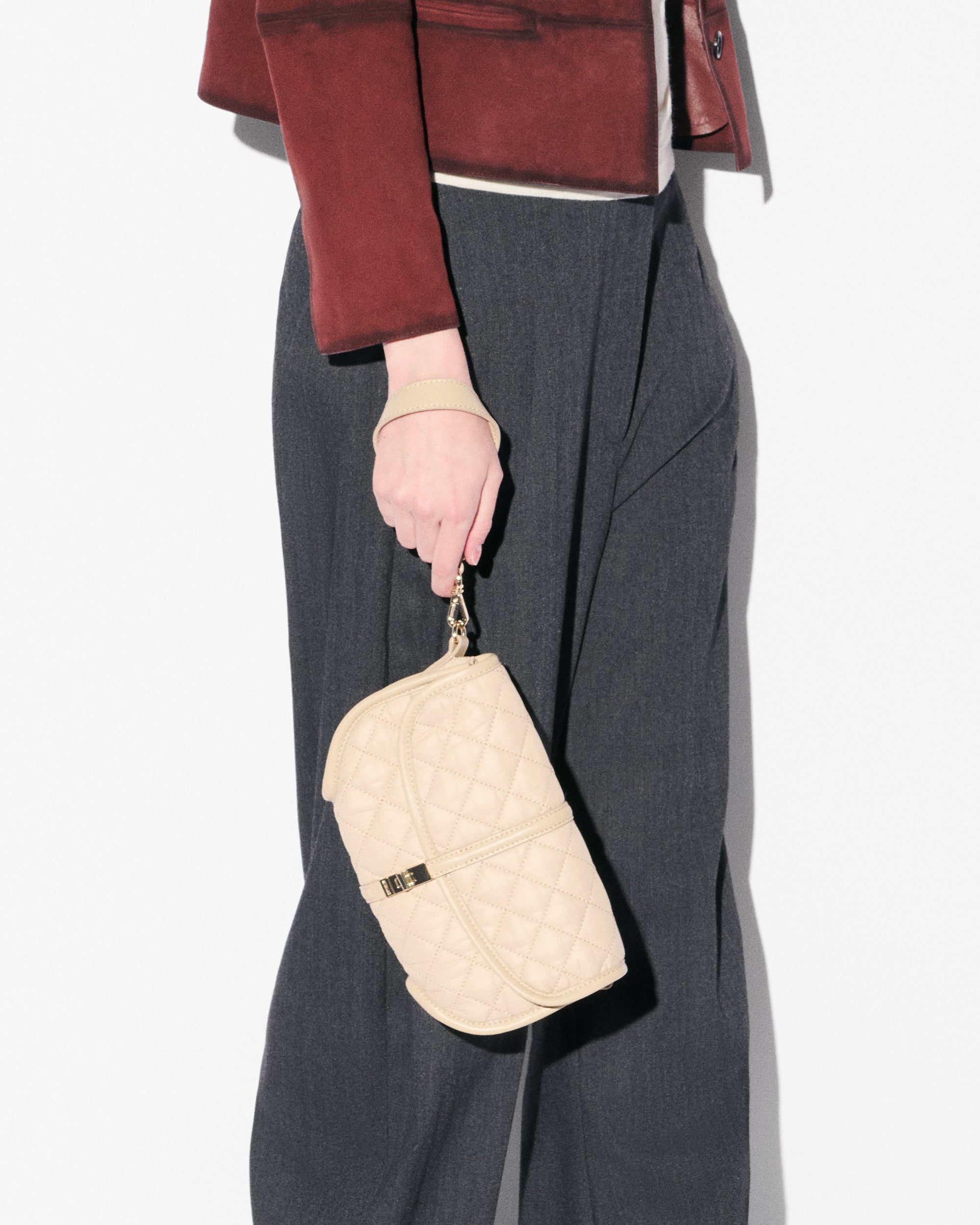 Sand Small Astor Convertible Clutch - Image 3