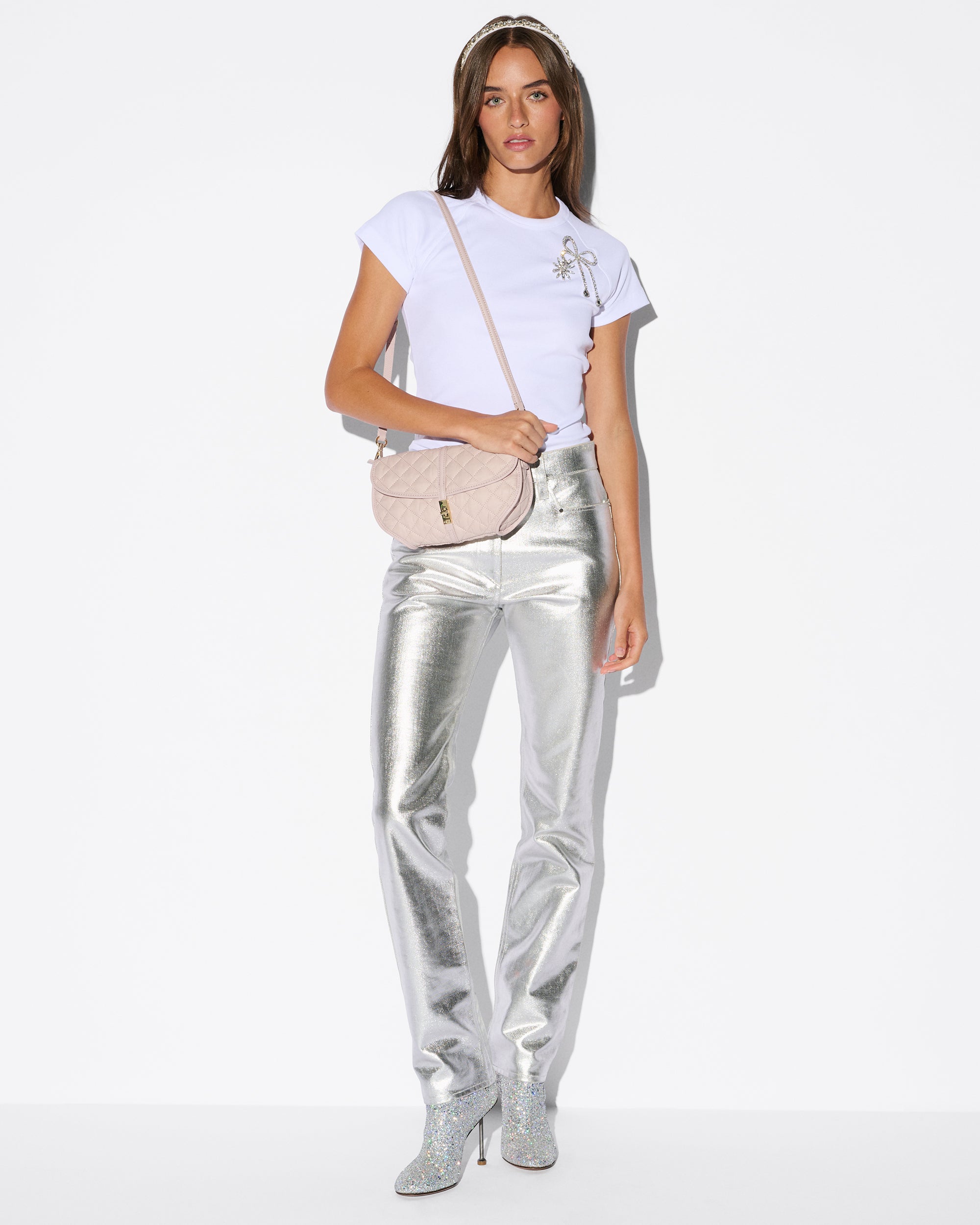 City Pink Small Astor Convertible Clutch - Image 5