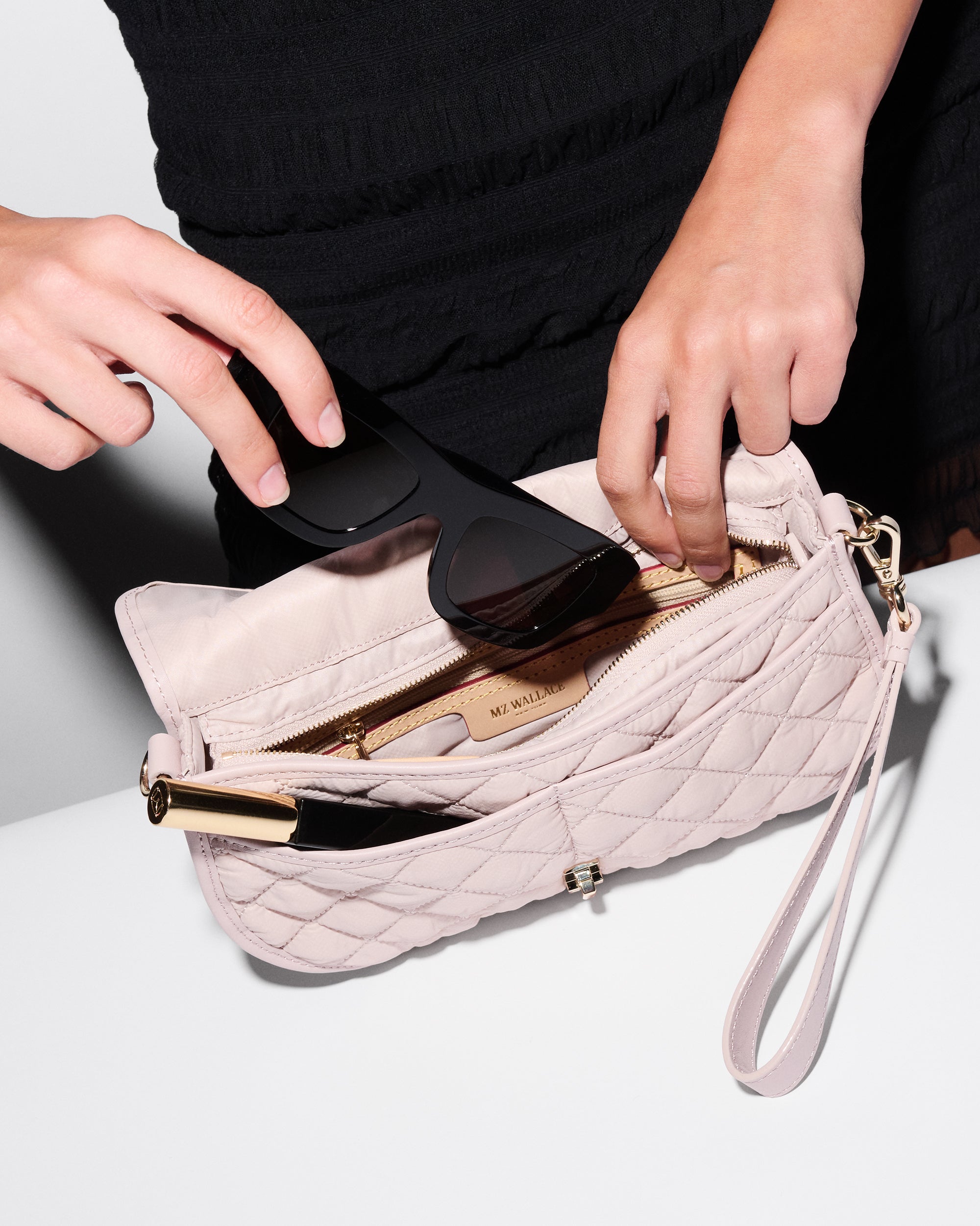 City Pink Small Astor Convertible Clutch - Image 7