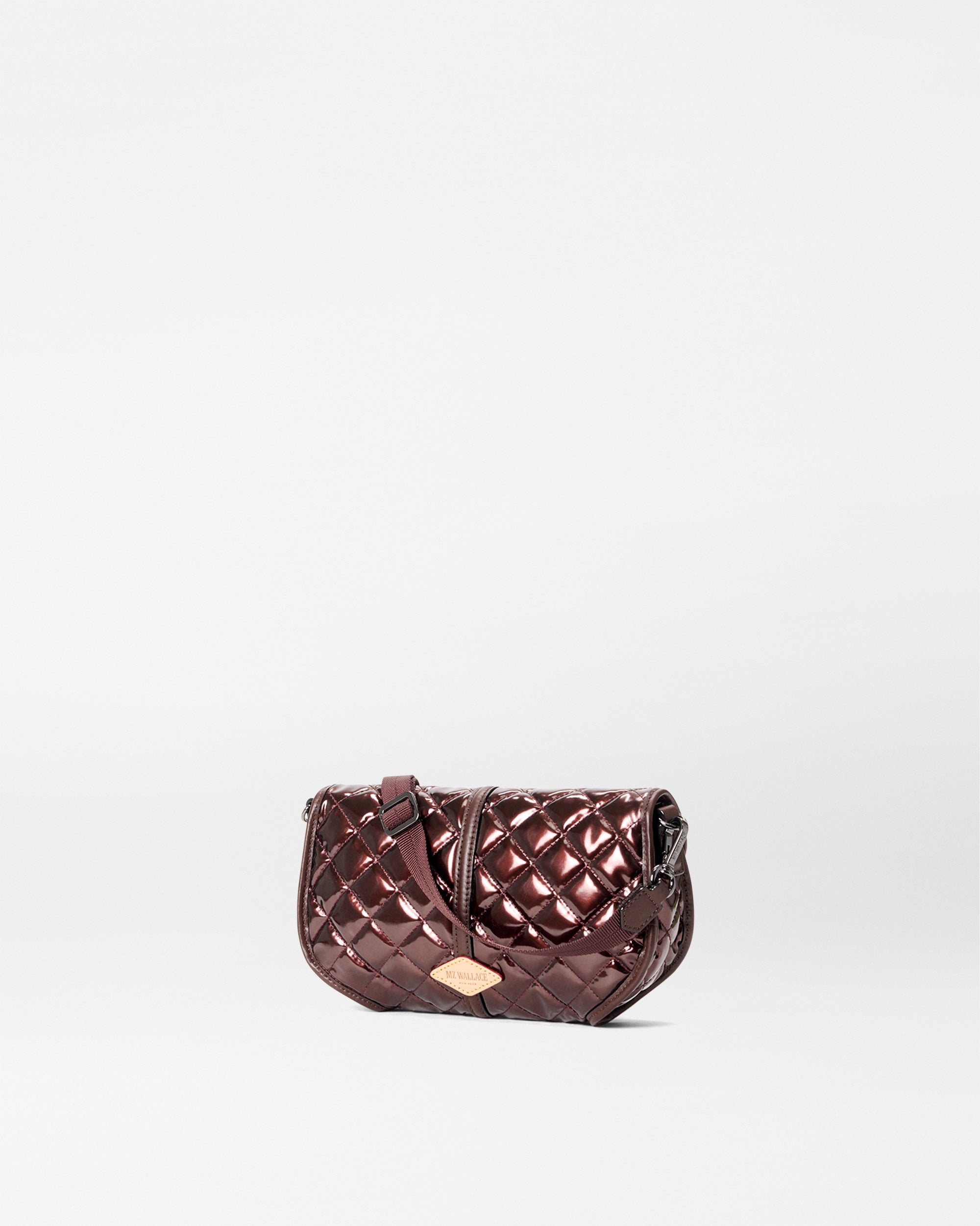 Bordeaux Lacquer Small Astor Convertible Clutch - Image 3