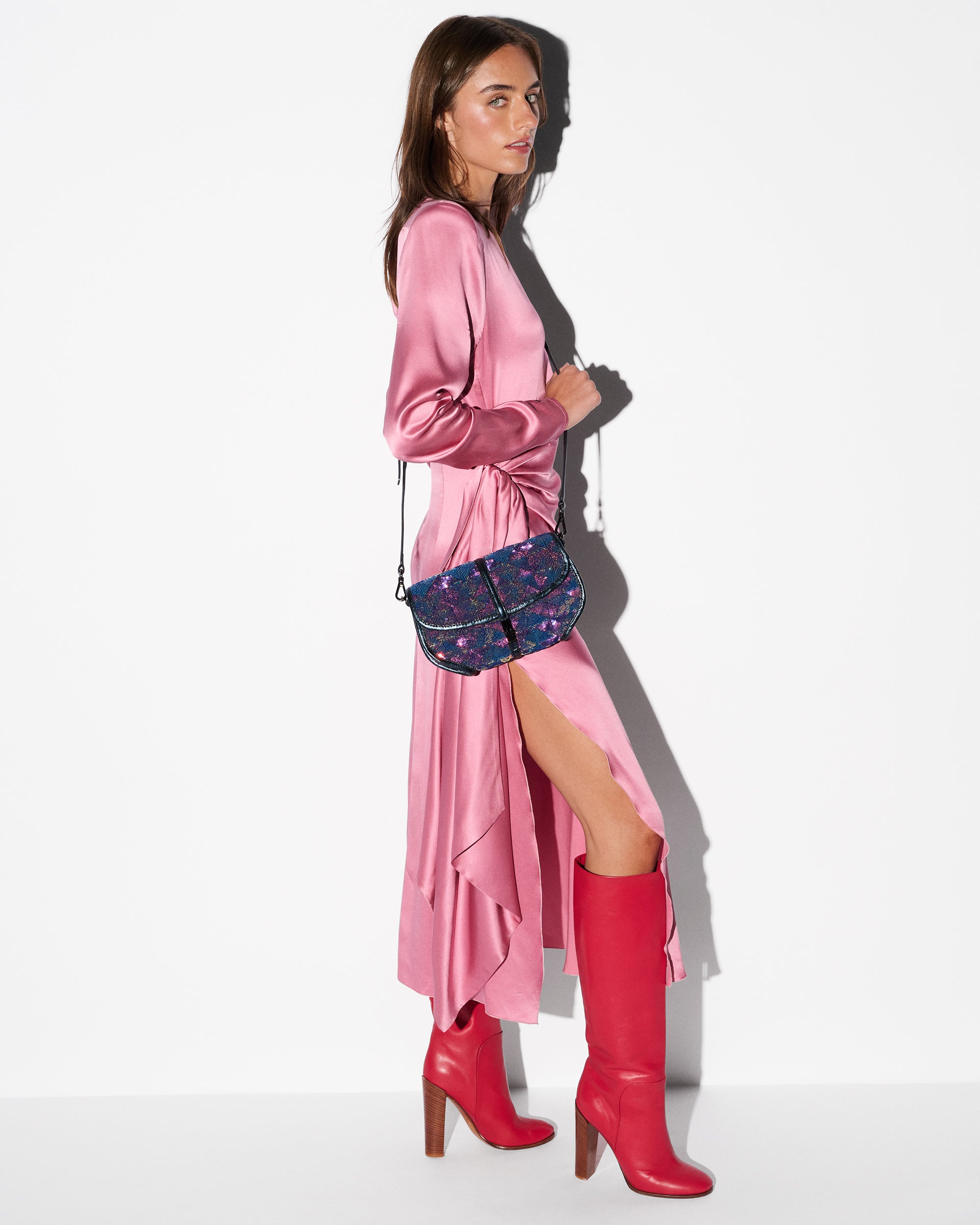 Aurora Sequin Small Astor Convertible Clutch - Image 5