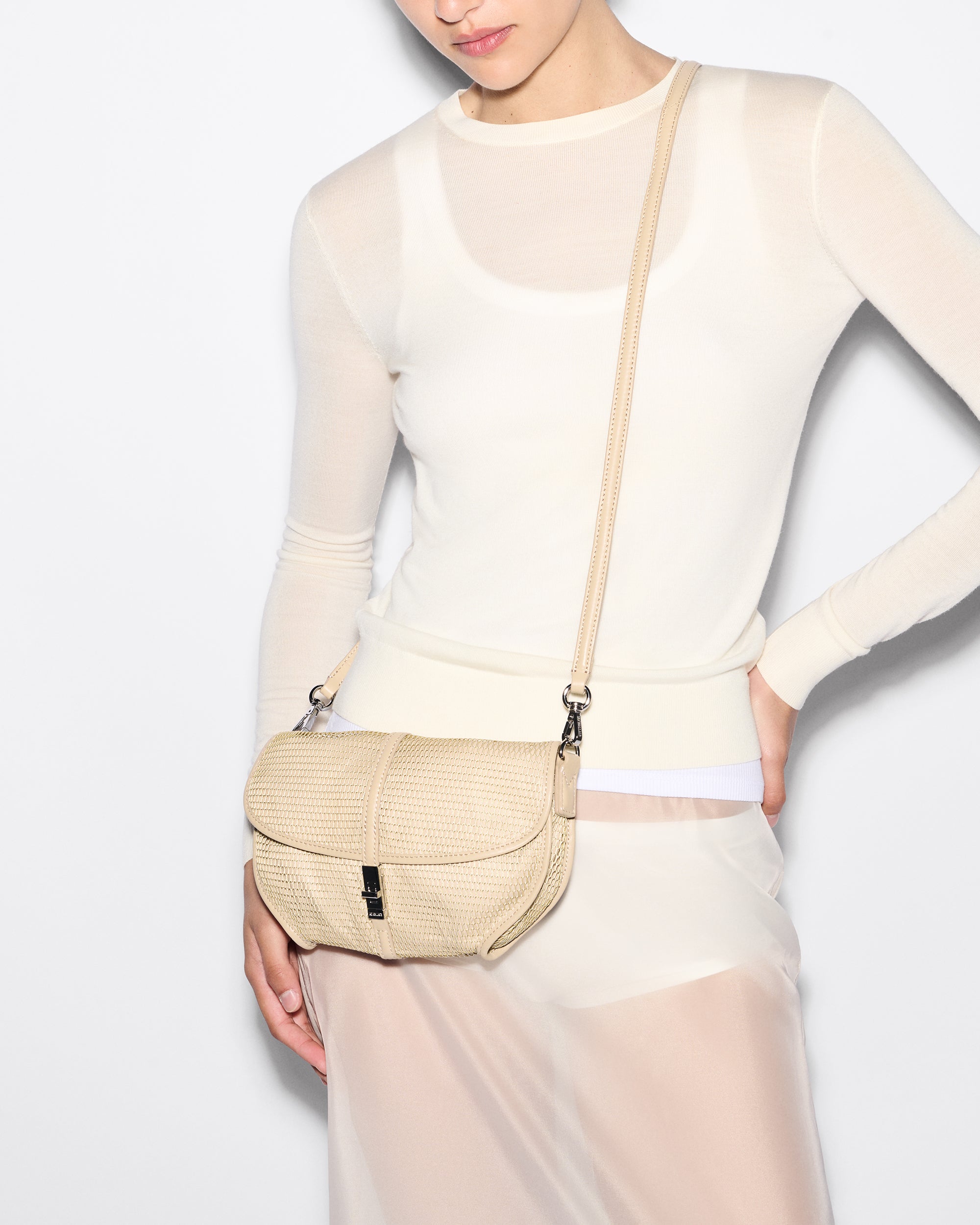 Buff Mesh Small Astor Convertible Clutch - Image 2