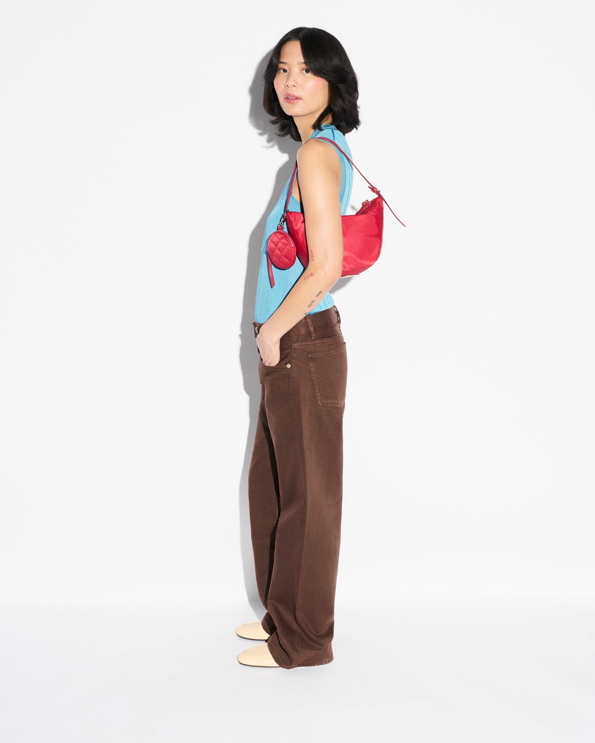 Red Apple Small Waverly Hobo - Image 4
