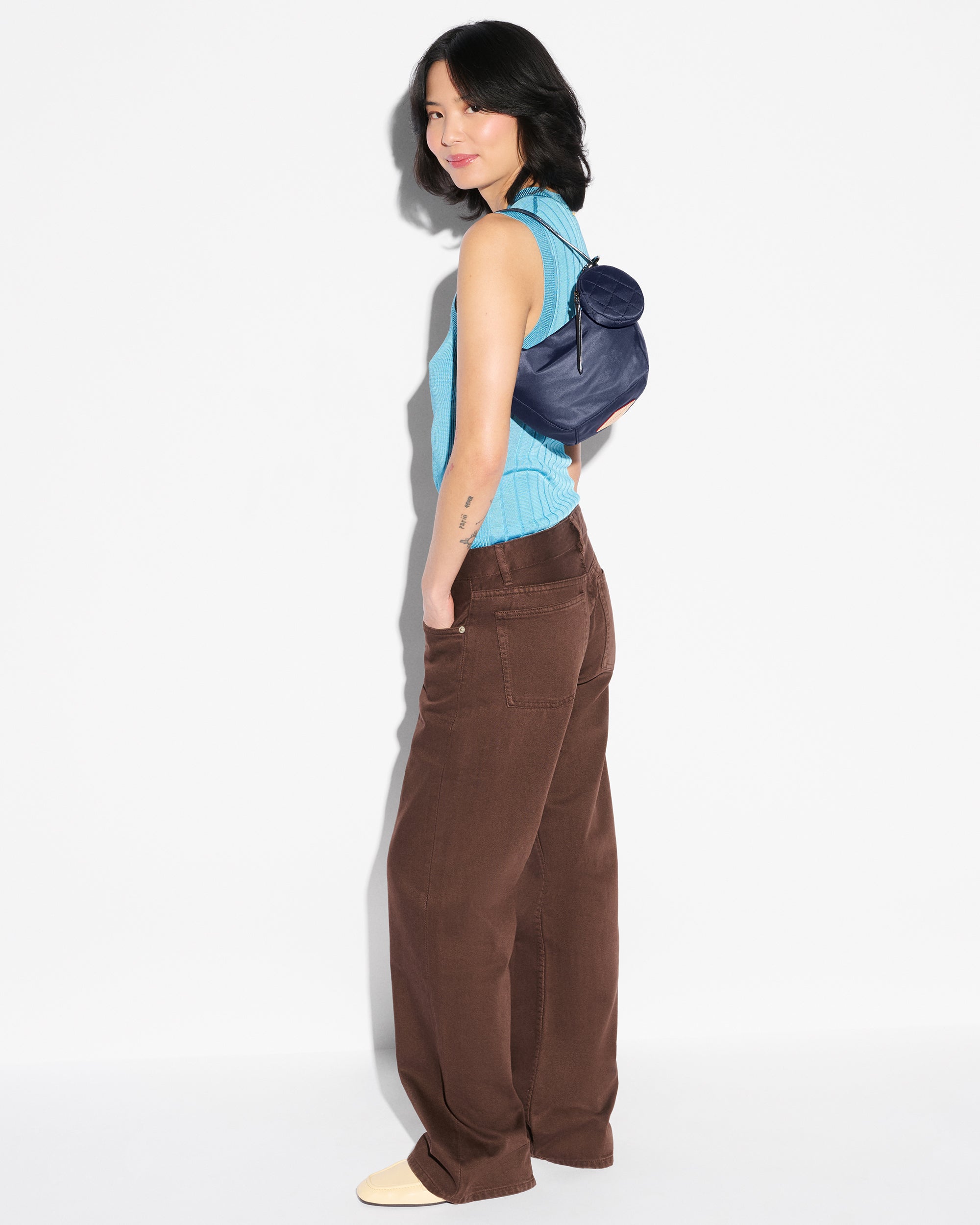 Navy Small Waverly Hobo - Image 2