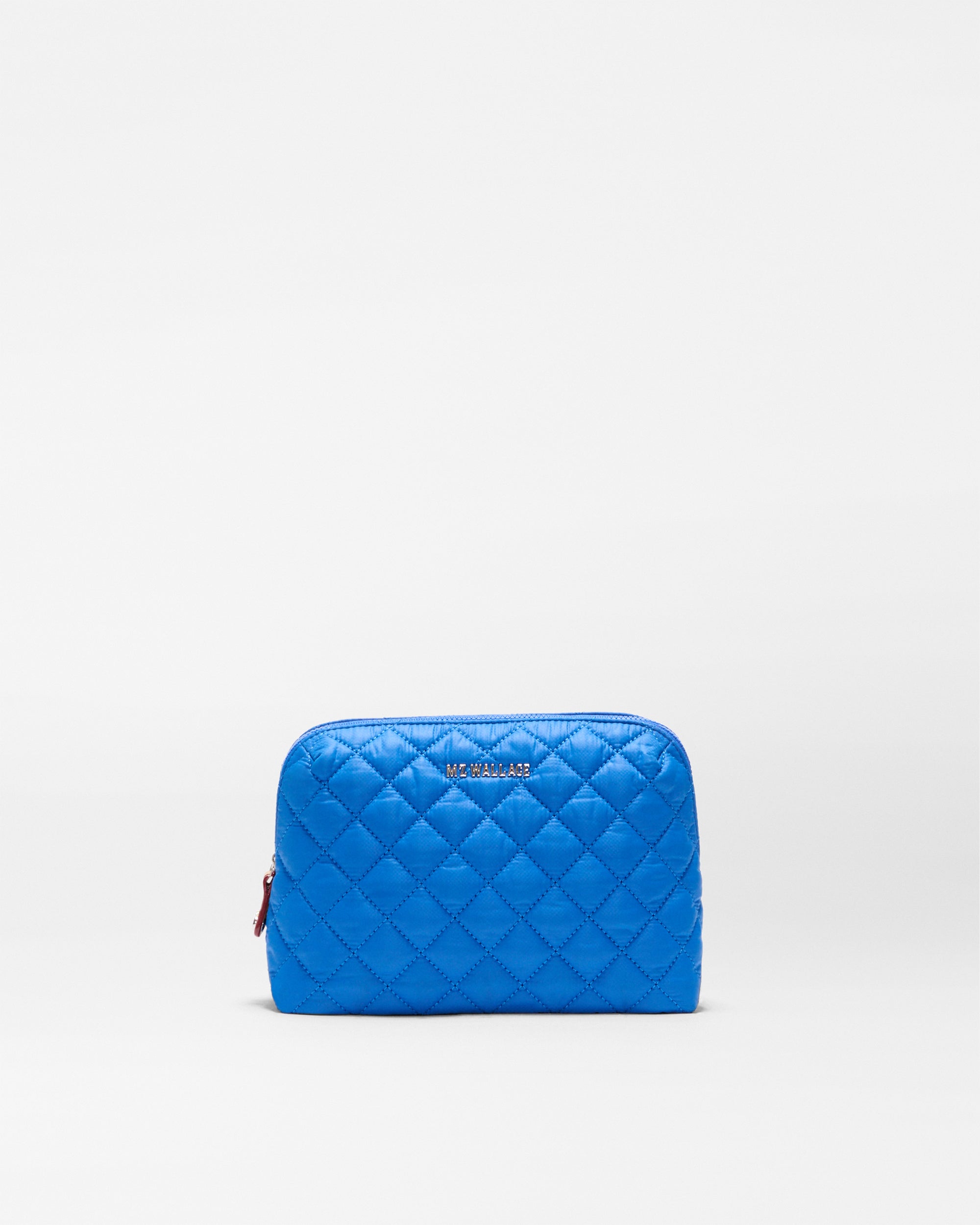 Surf Blue Medium Double Zip Cosmetic