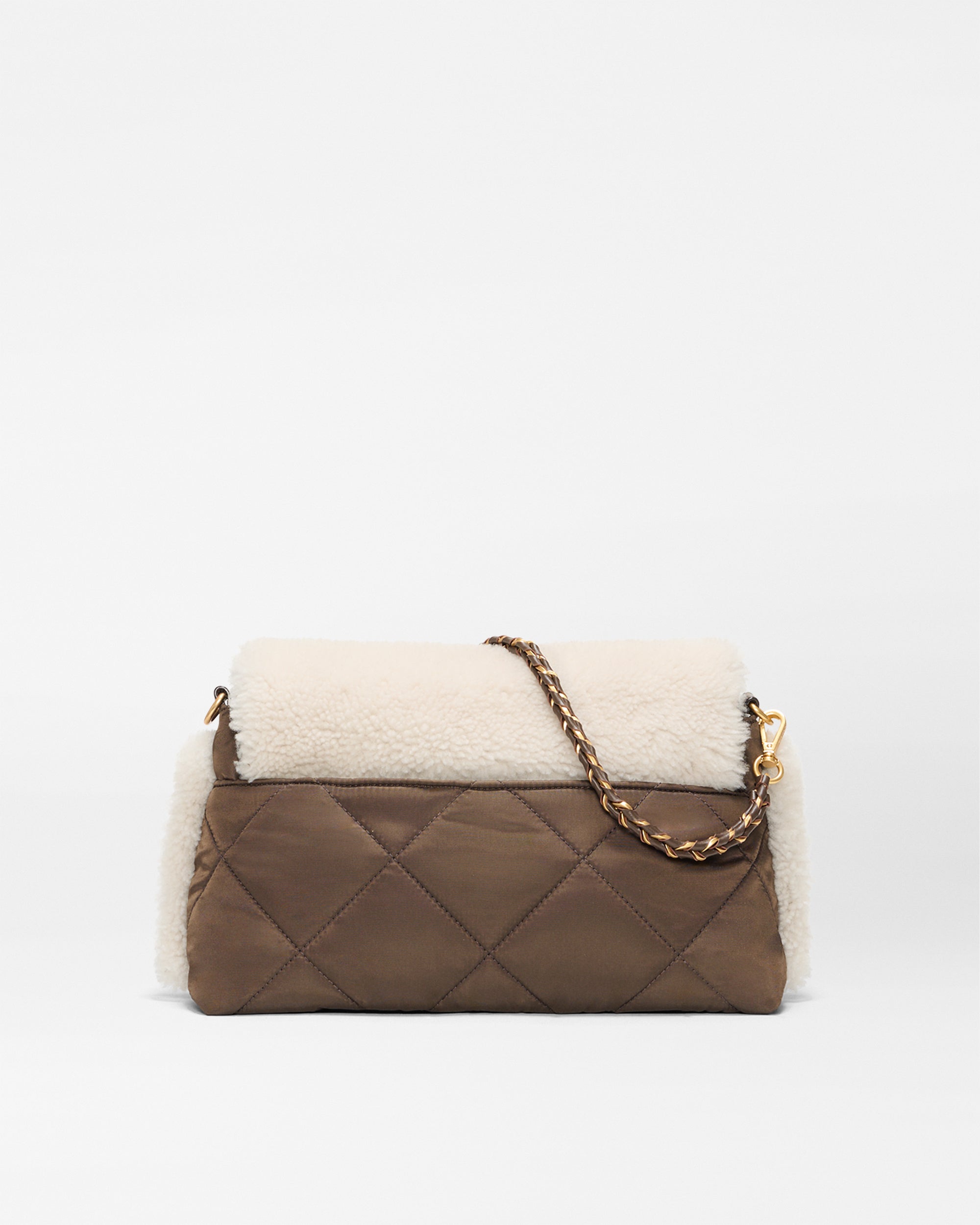 Shearling / Walnut Crosby Lock Shoulder - Image 4