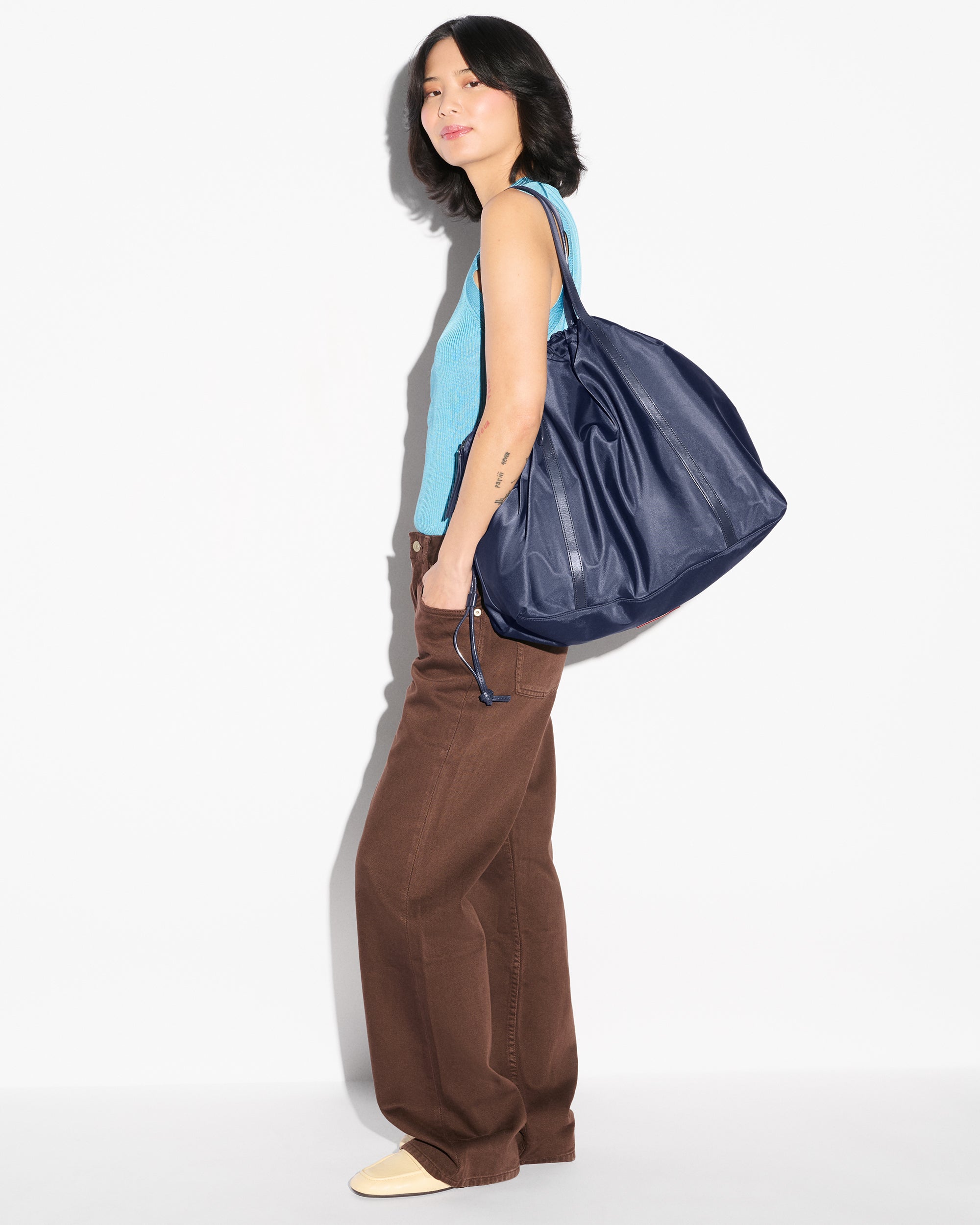 Navy Large Waverly Tote - Image 2