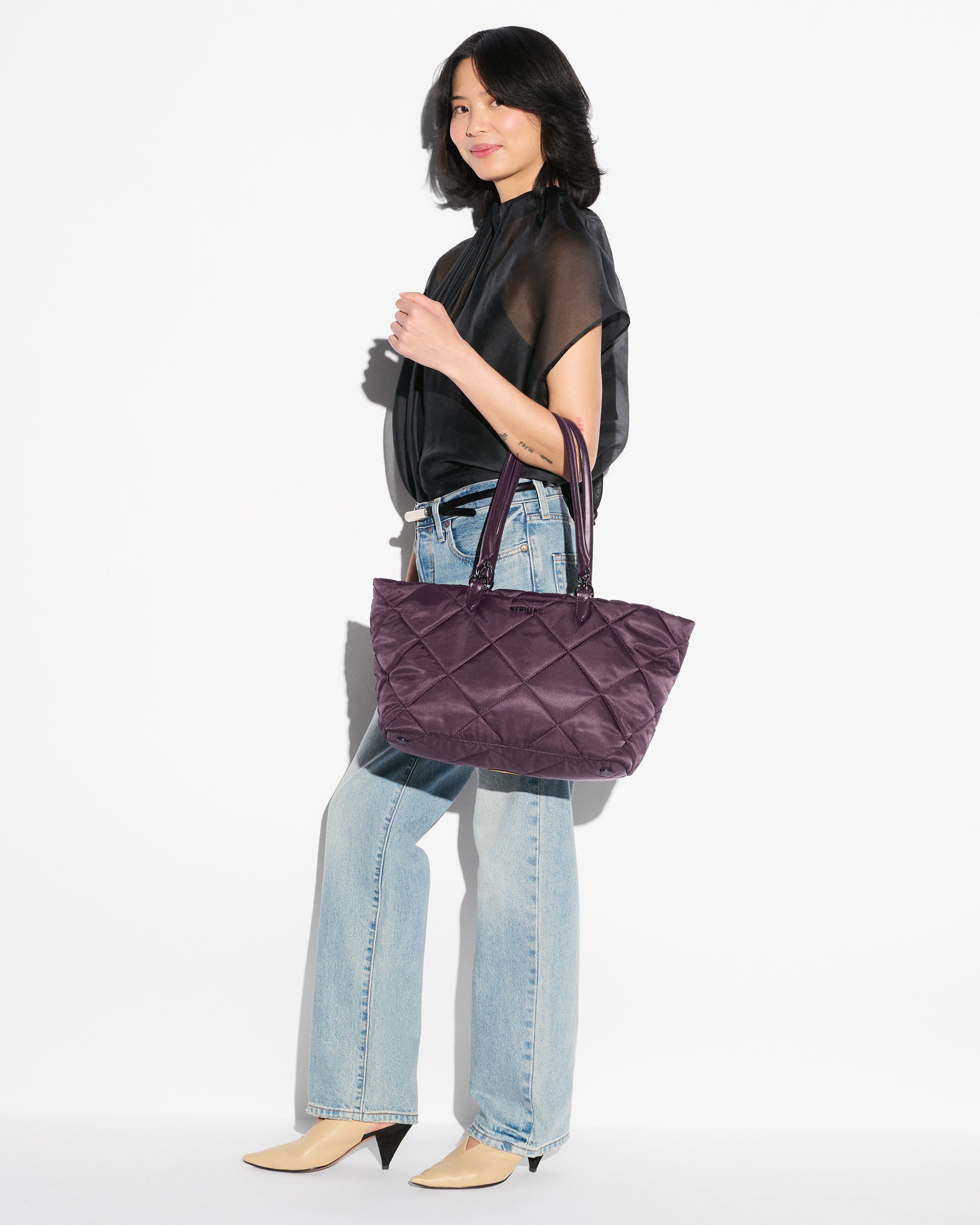 Raisin Medium Madison E/W Tote - Image 2