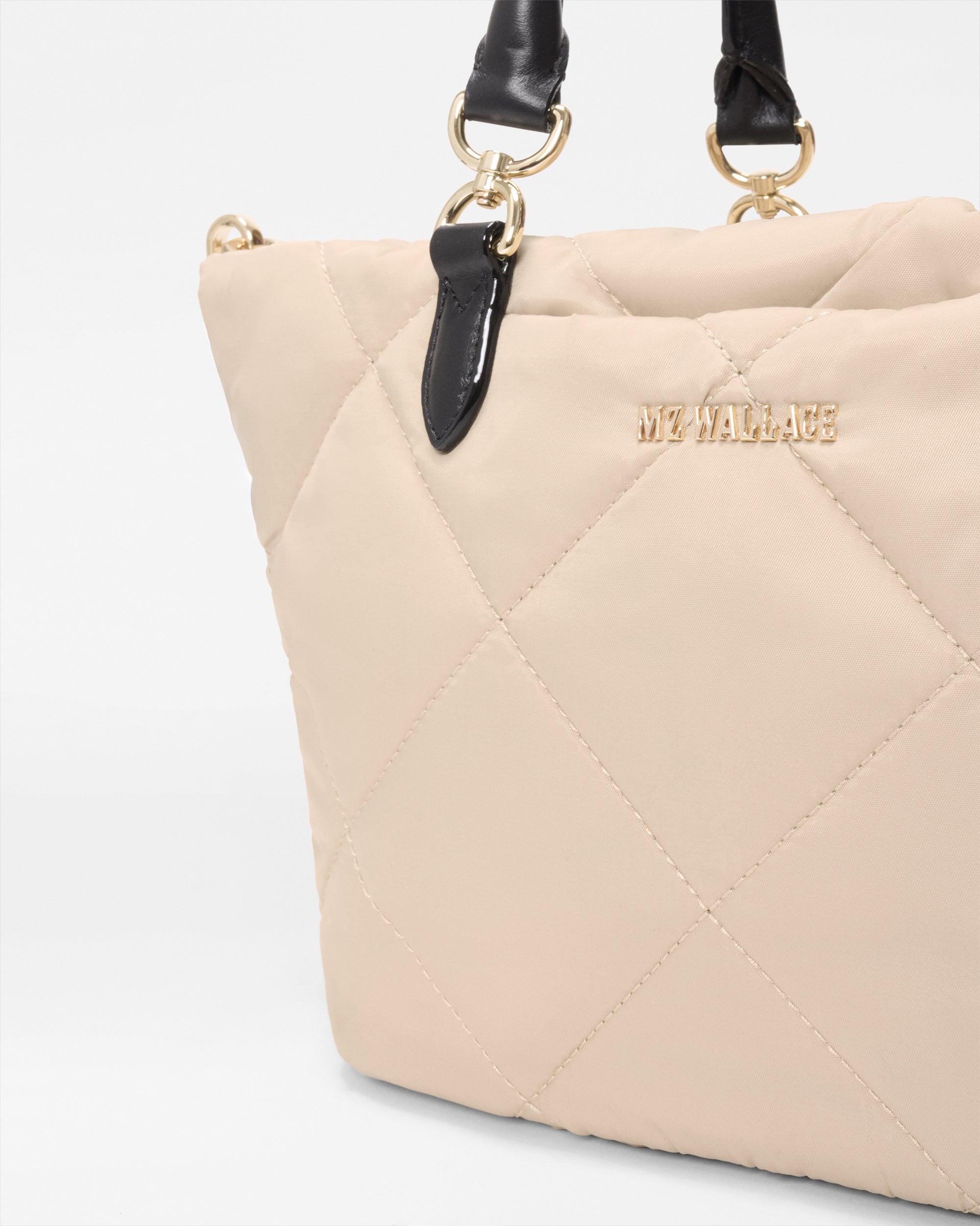 Buff/Black Small Madison E/W Tote - Image 3