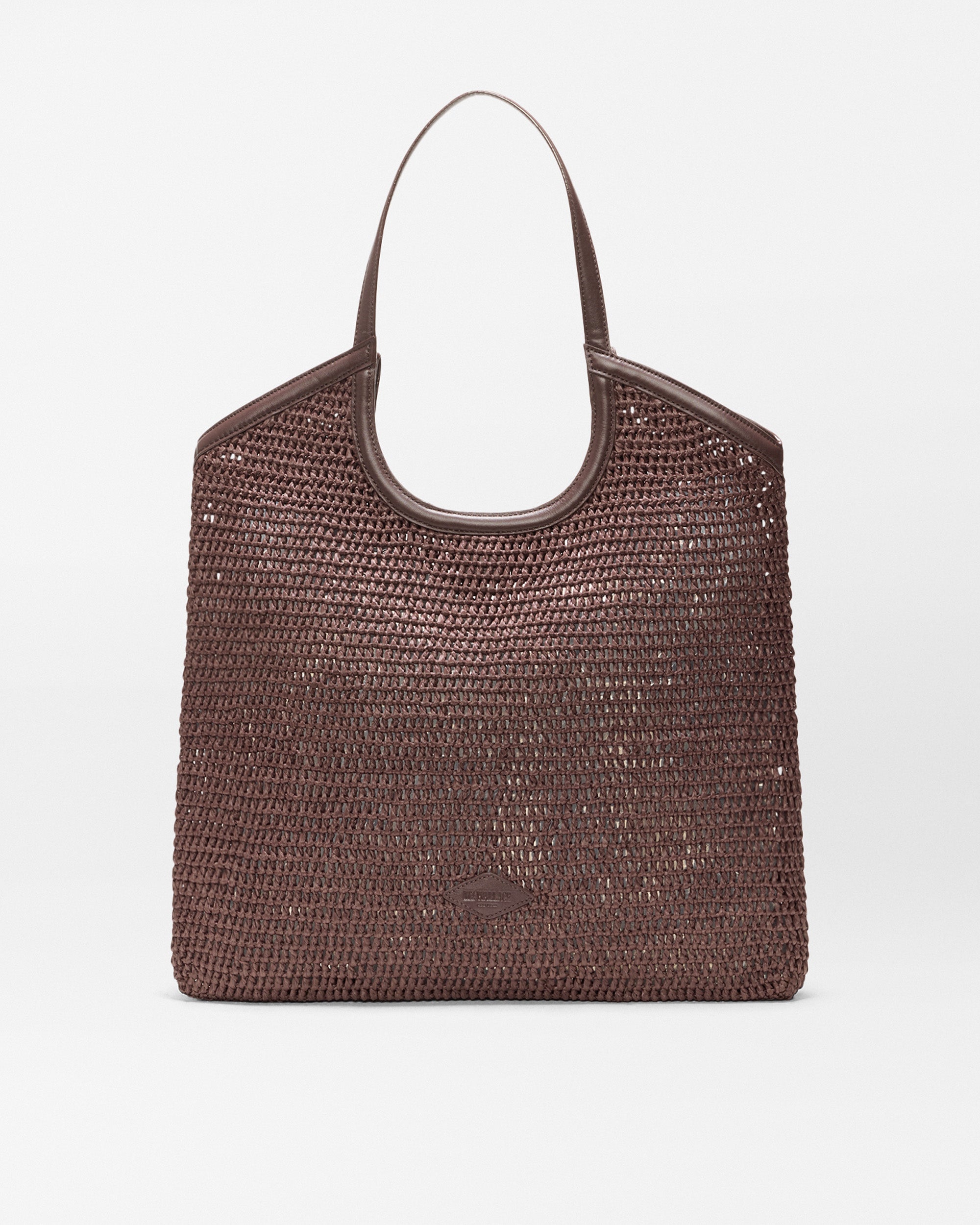Brown Large Crochet Georgica Tote - Image 3