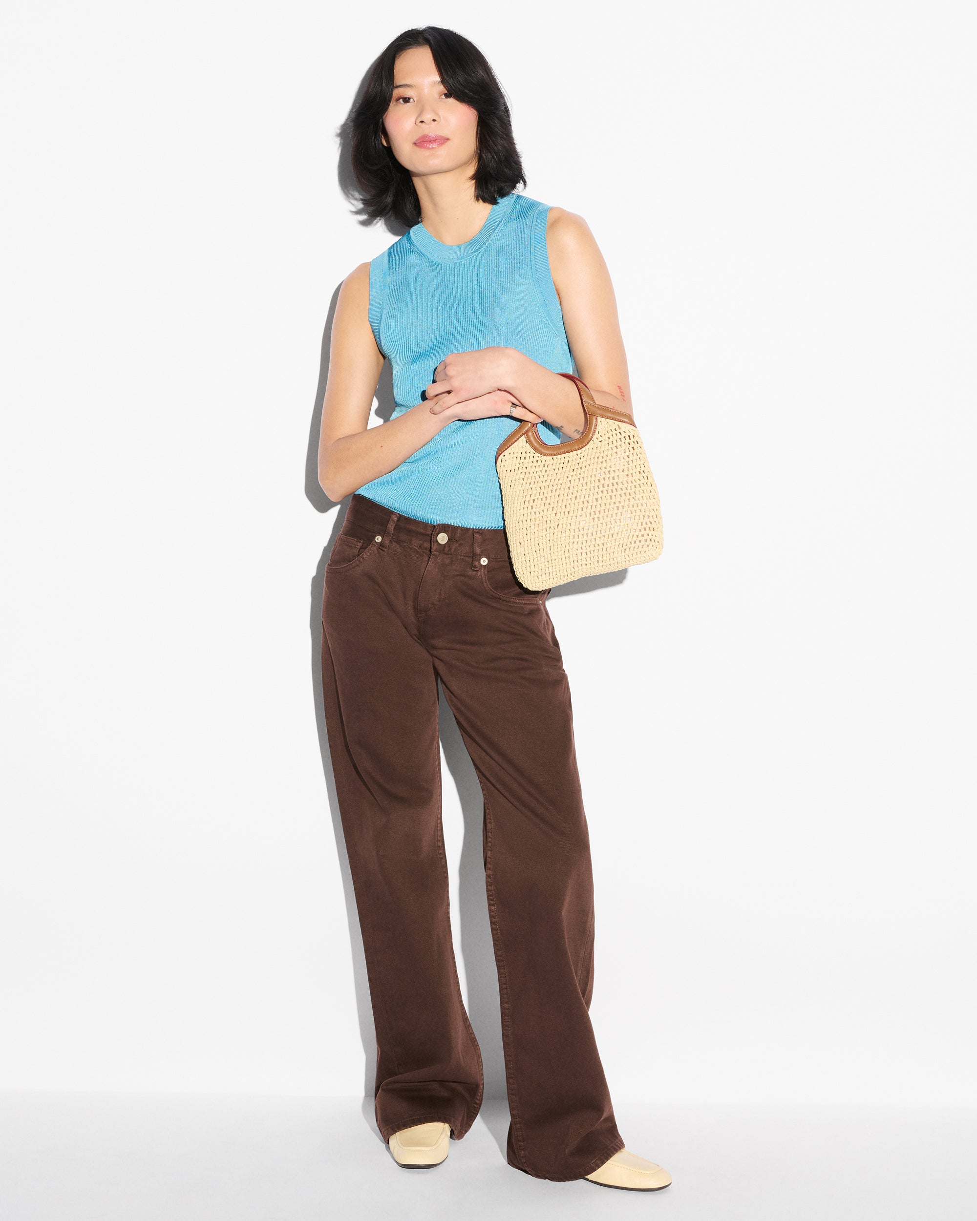 Camel Mini Crochet Georgica Tote - Image 2