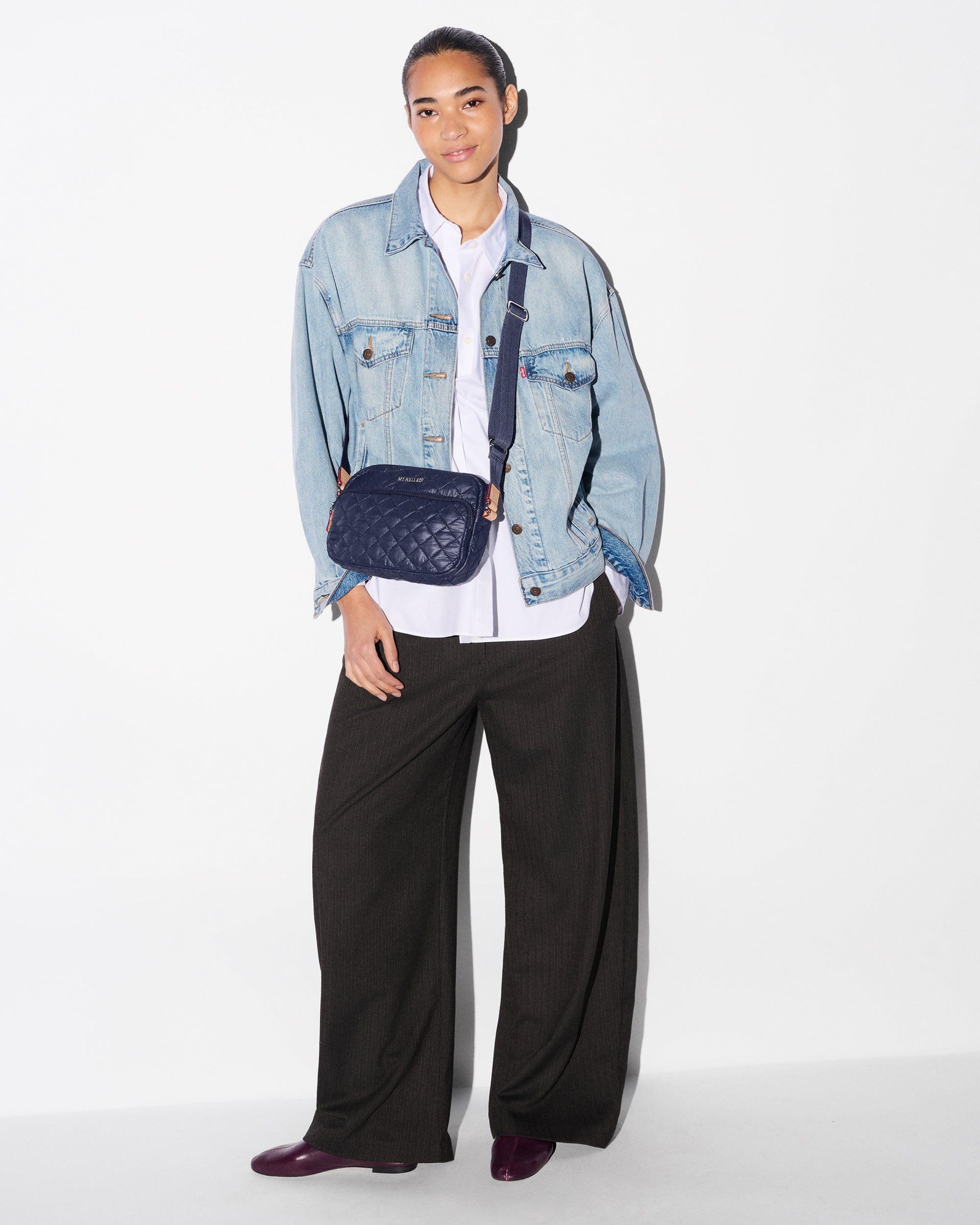 Navy Small Metro Camera Crossbody Bag - Image 2
