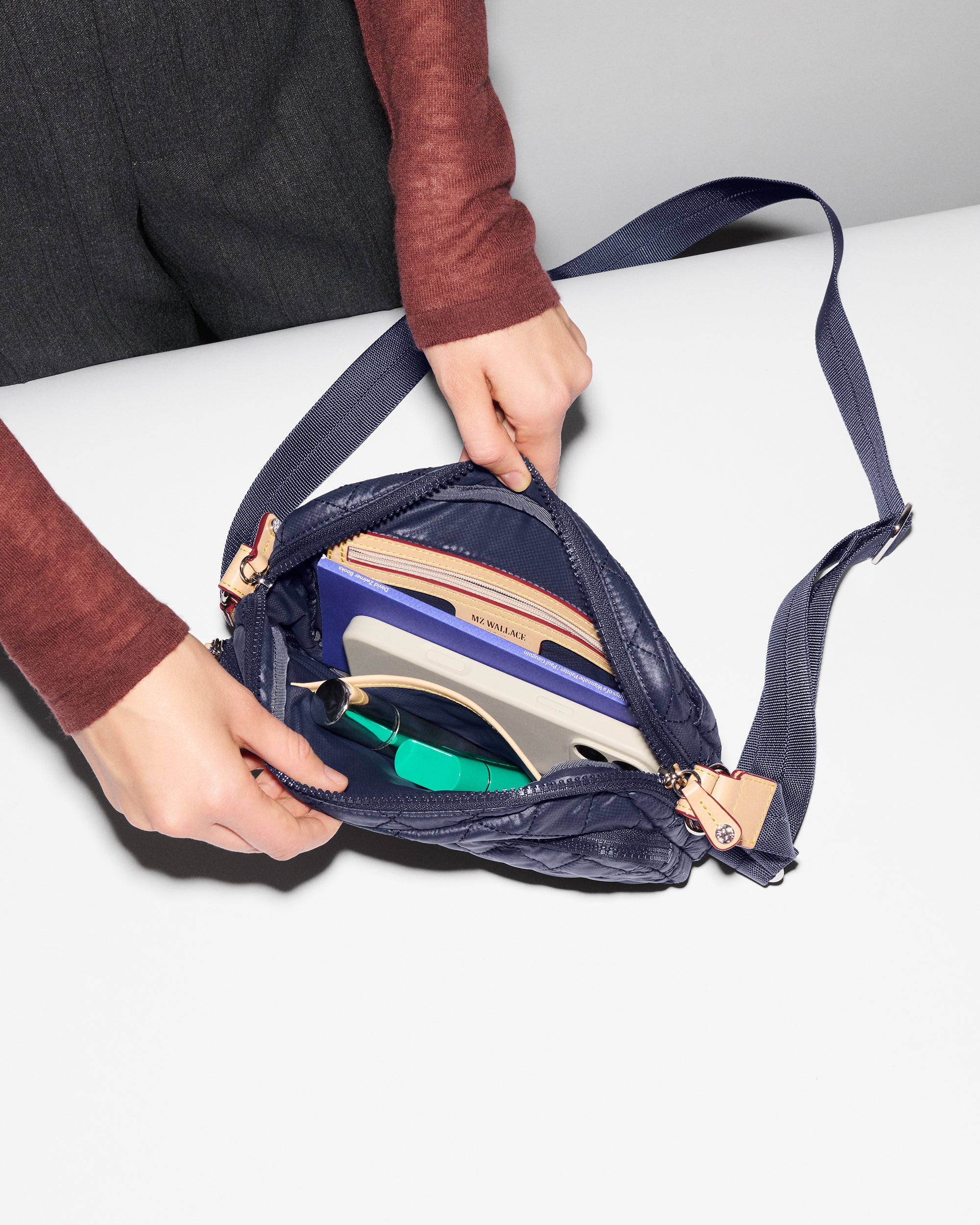 Navy Small Metro Camera Crossbody Bag - Image 5