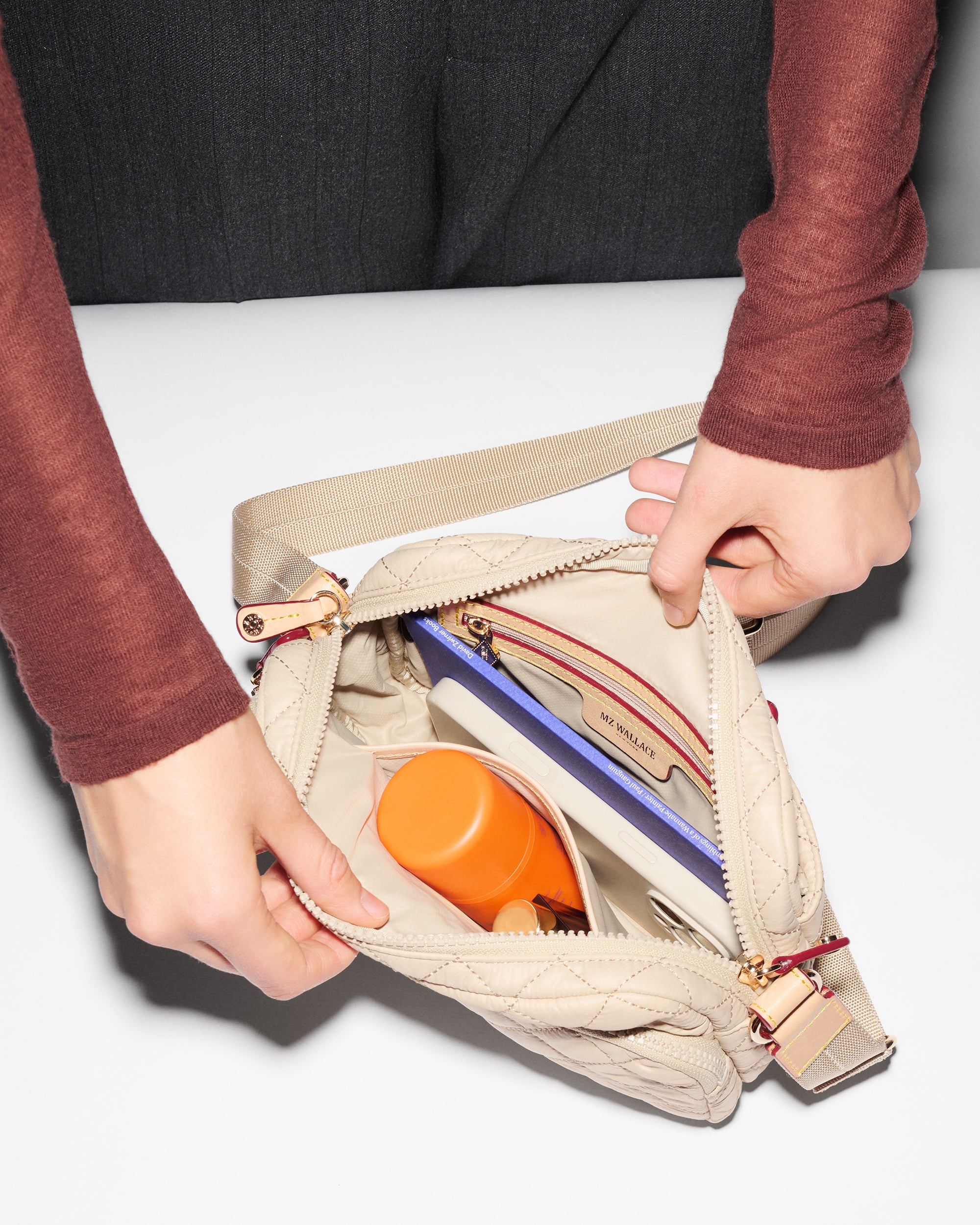 Sand Small Metro Camera Crossbody Bag - Image 5