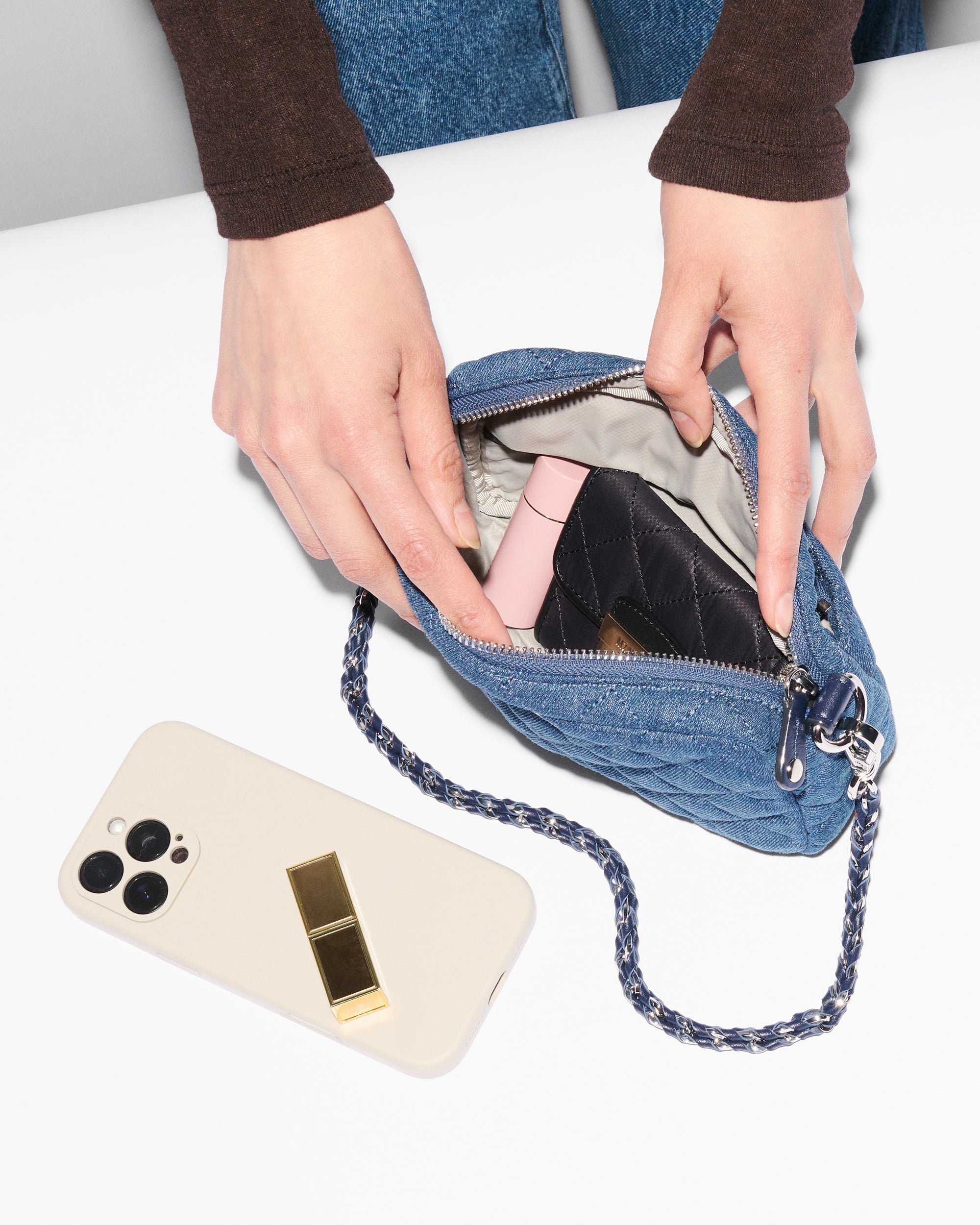 True Blue Denim Mini Crosby Crossbody - Image 5