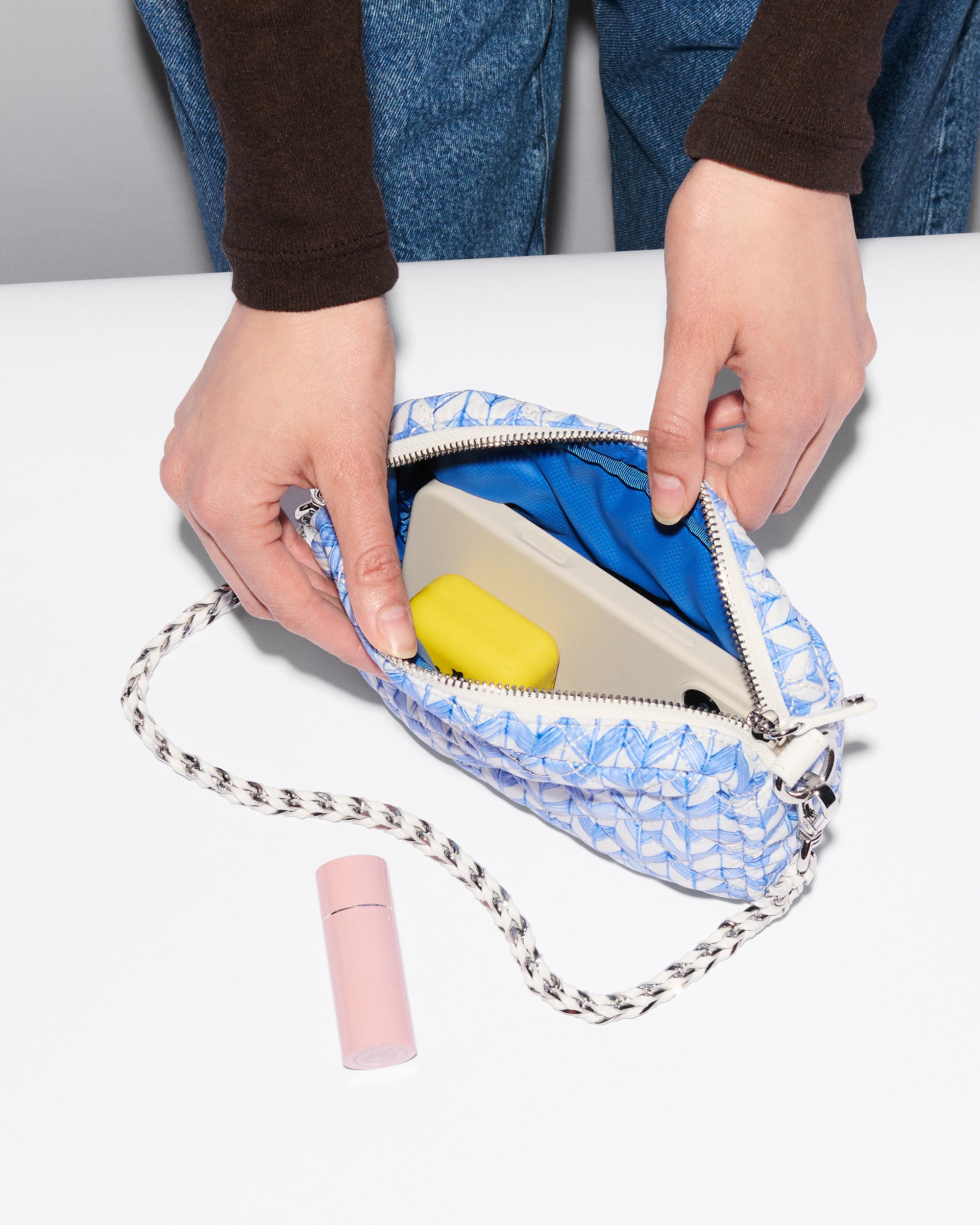 Porcelain Blue/Komon Mini Crosby Crossbody - Image 7
