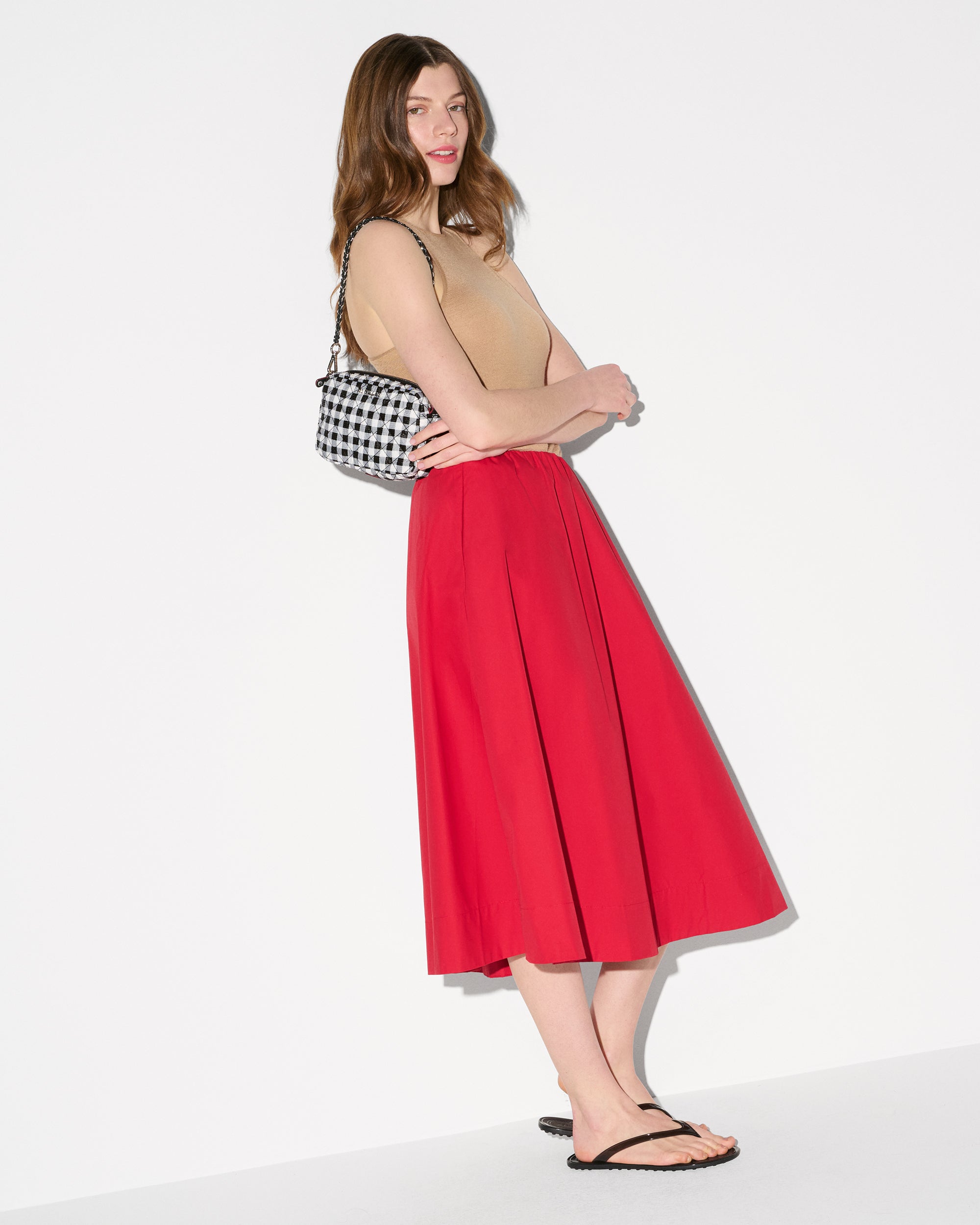 Black/White Gingham Mini Crosby Crossbody - Image 2