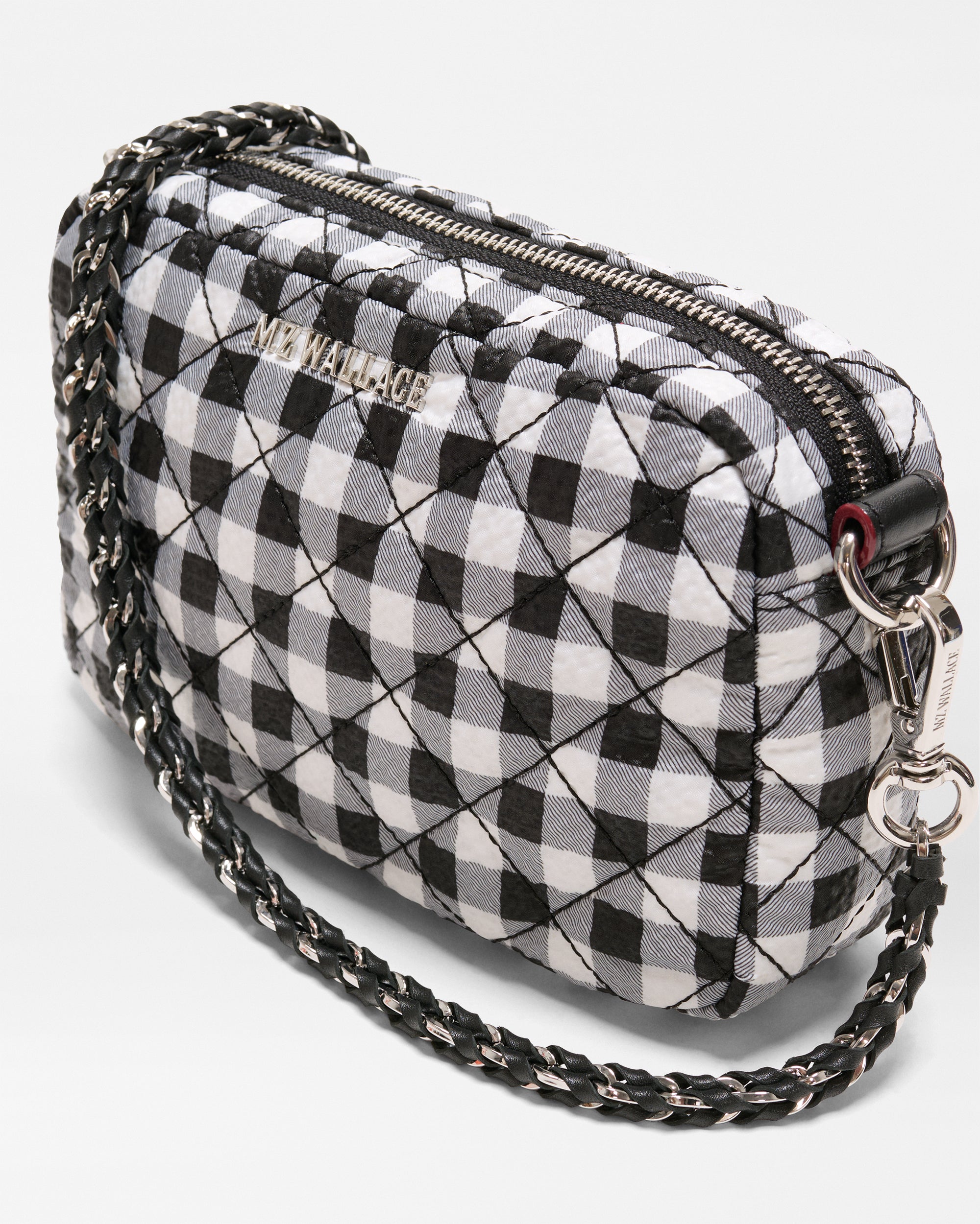 Black/White Gingham Mini Crosby Crossbody - Image 4