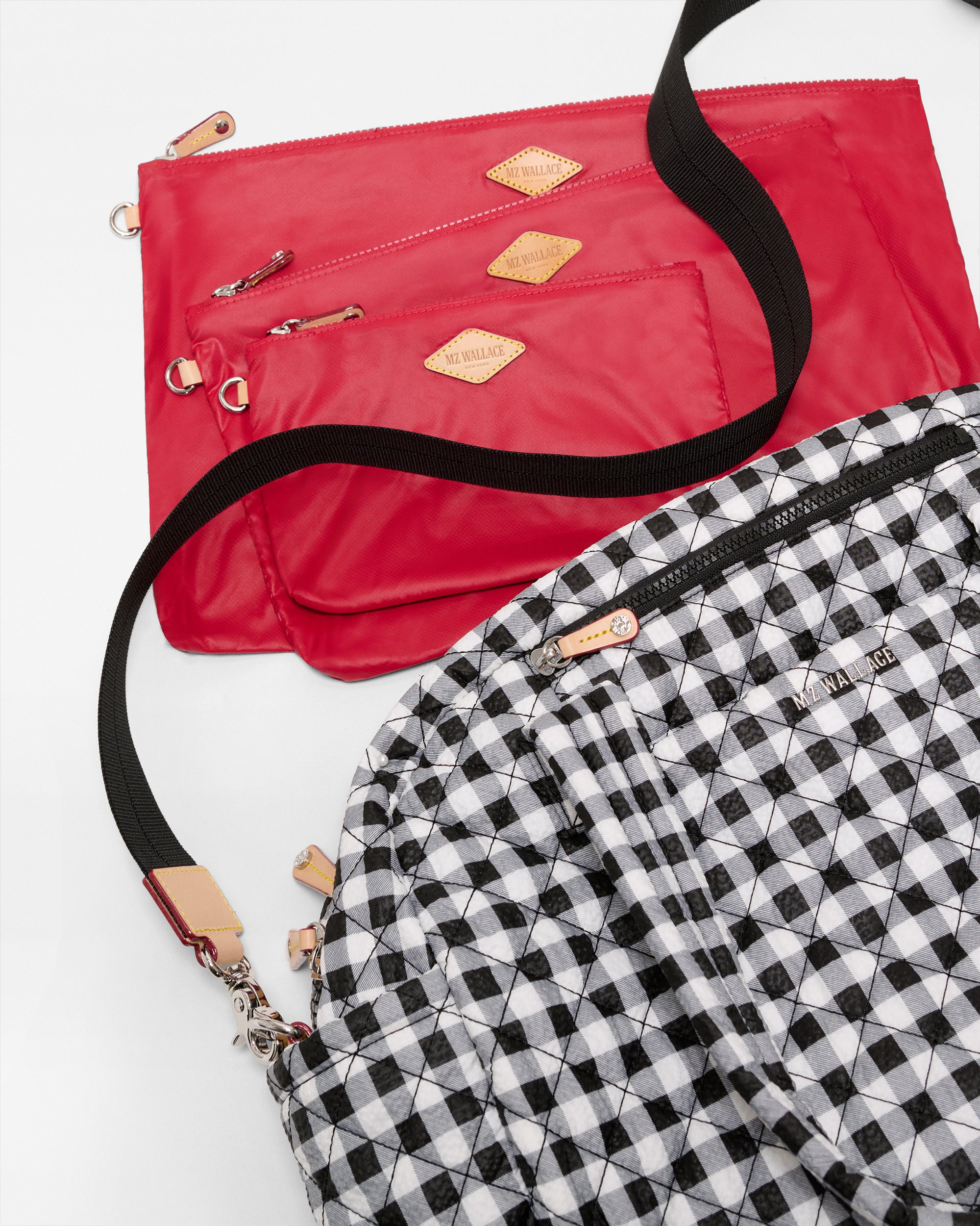 Black/White Gingham Jimmy Deluxe Duffel - Image 4