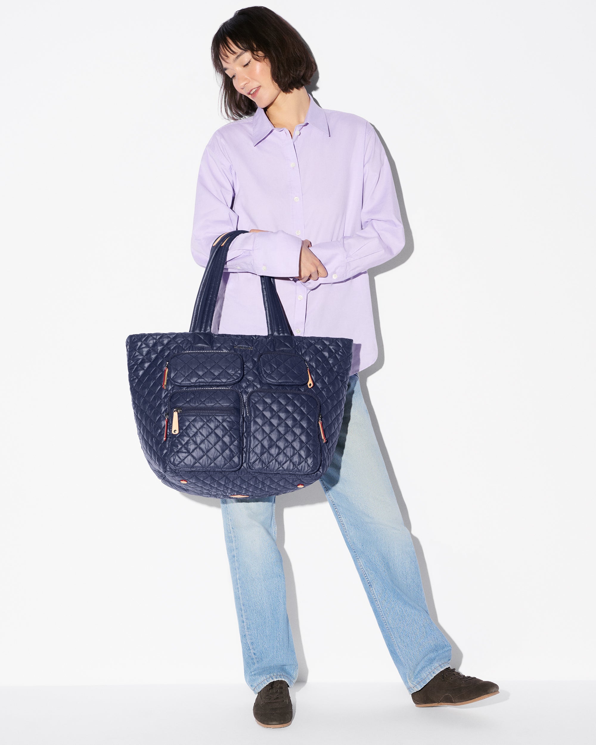 Navy Large Metro Travel Tote - Image 2