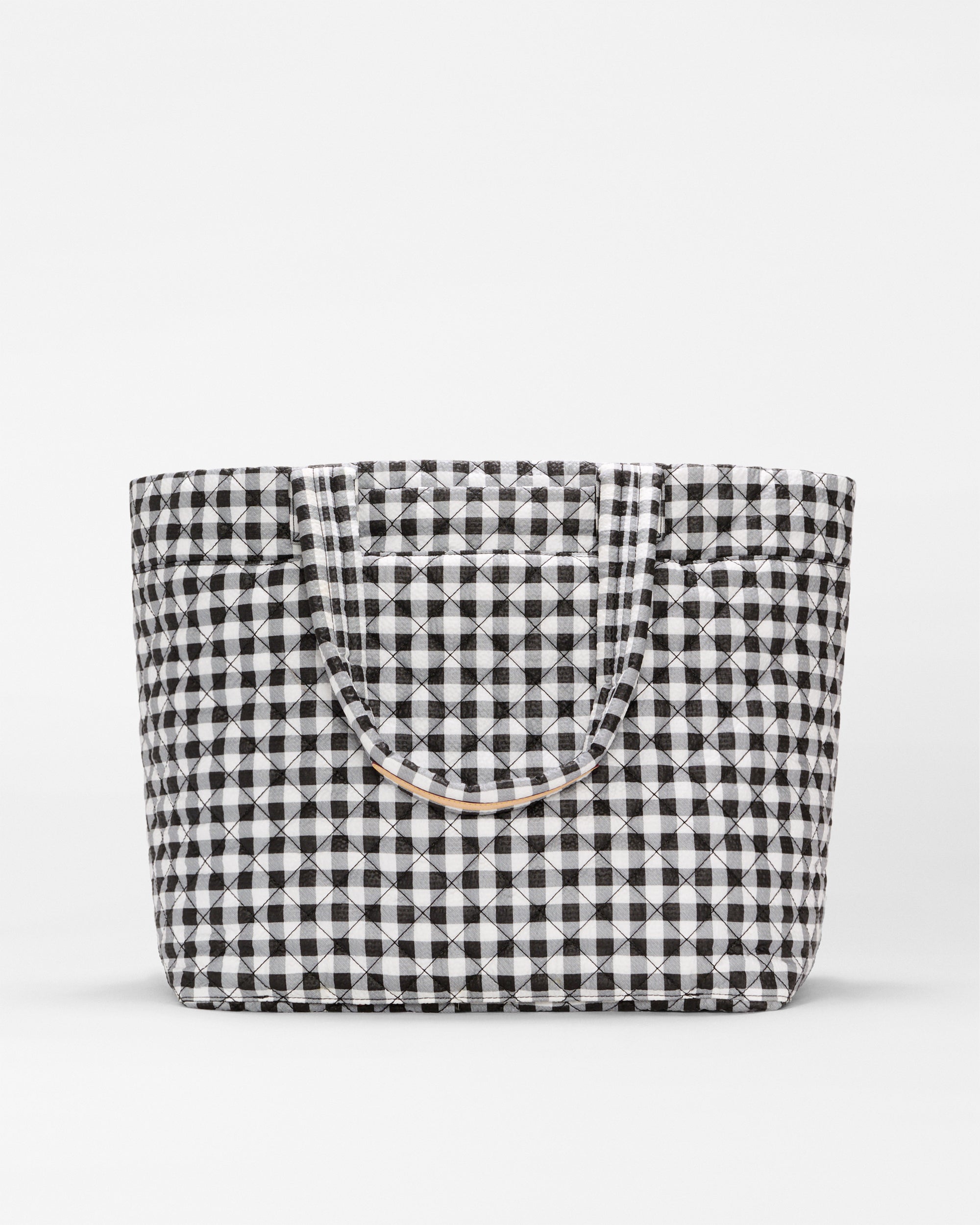 Black/White Gingham Large Metro Tote Deluxe - Image 4